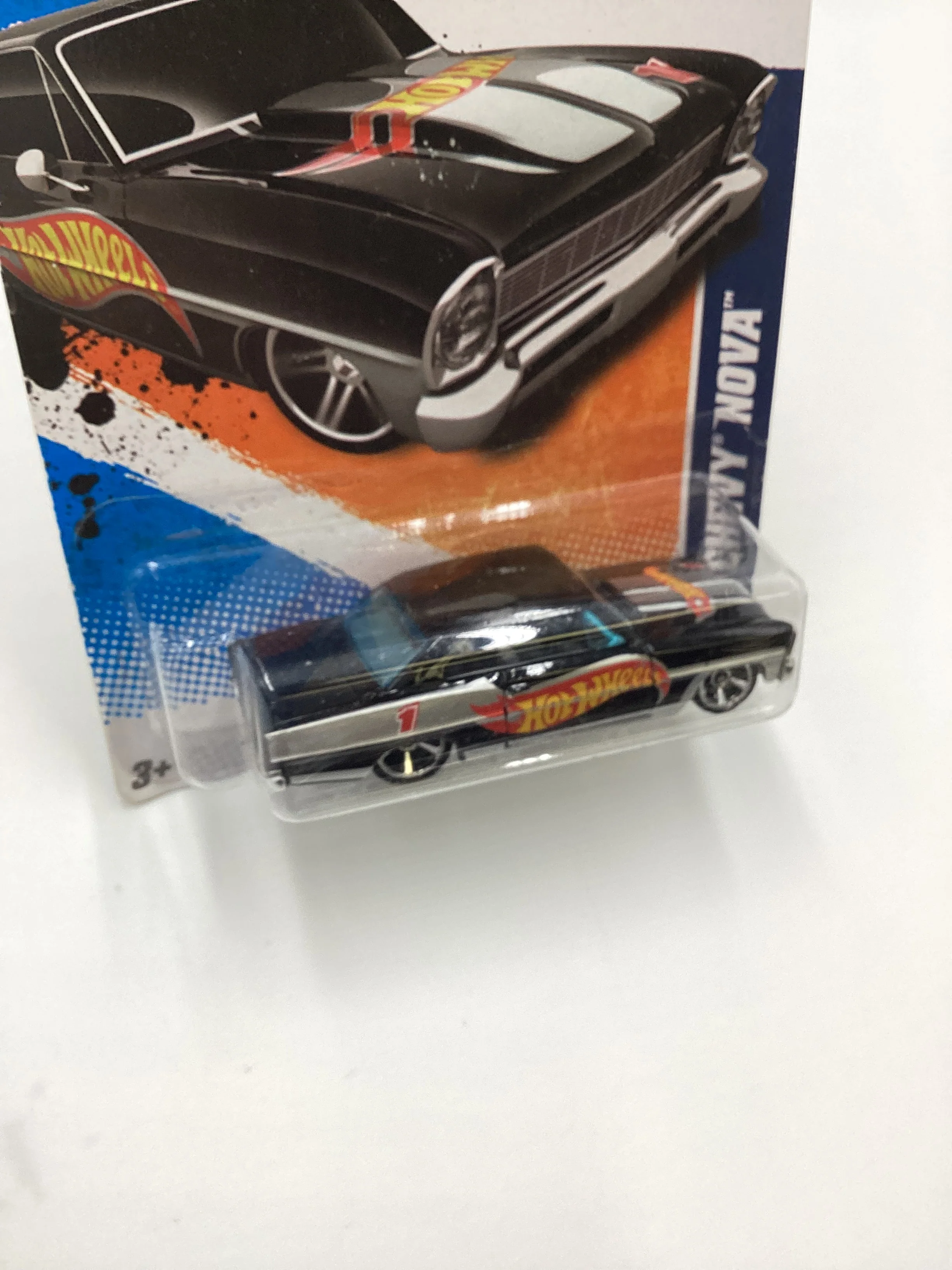 2011 Hot Wheels #154 66 Chevy Nova Black 11C - Image 5