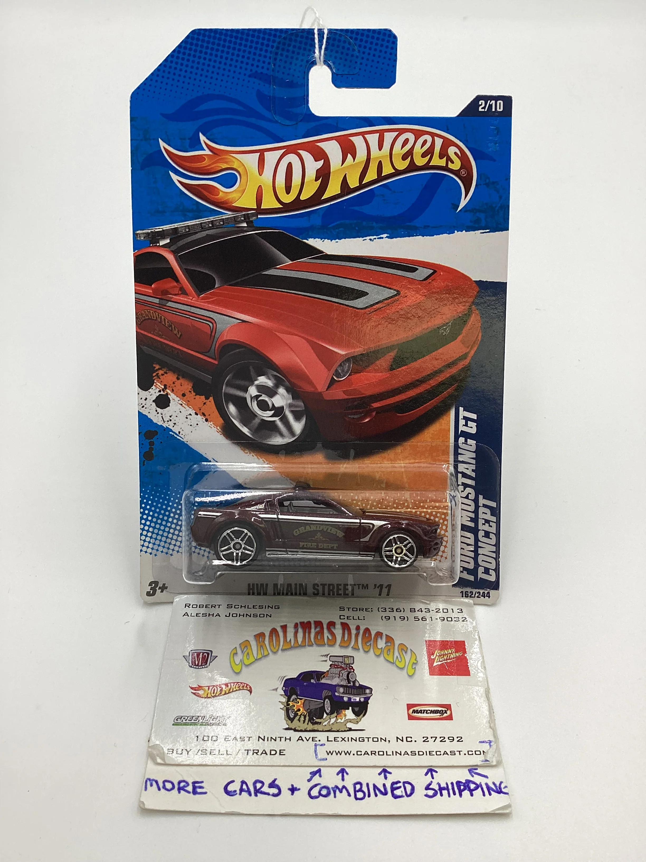 2011 Hot Wheels #162 Ford Mustang GT Concept Maroon 23H