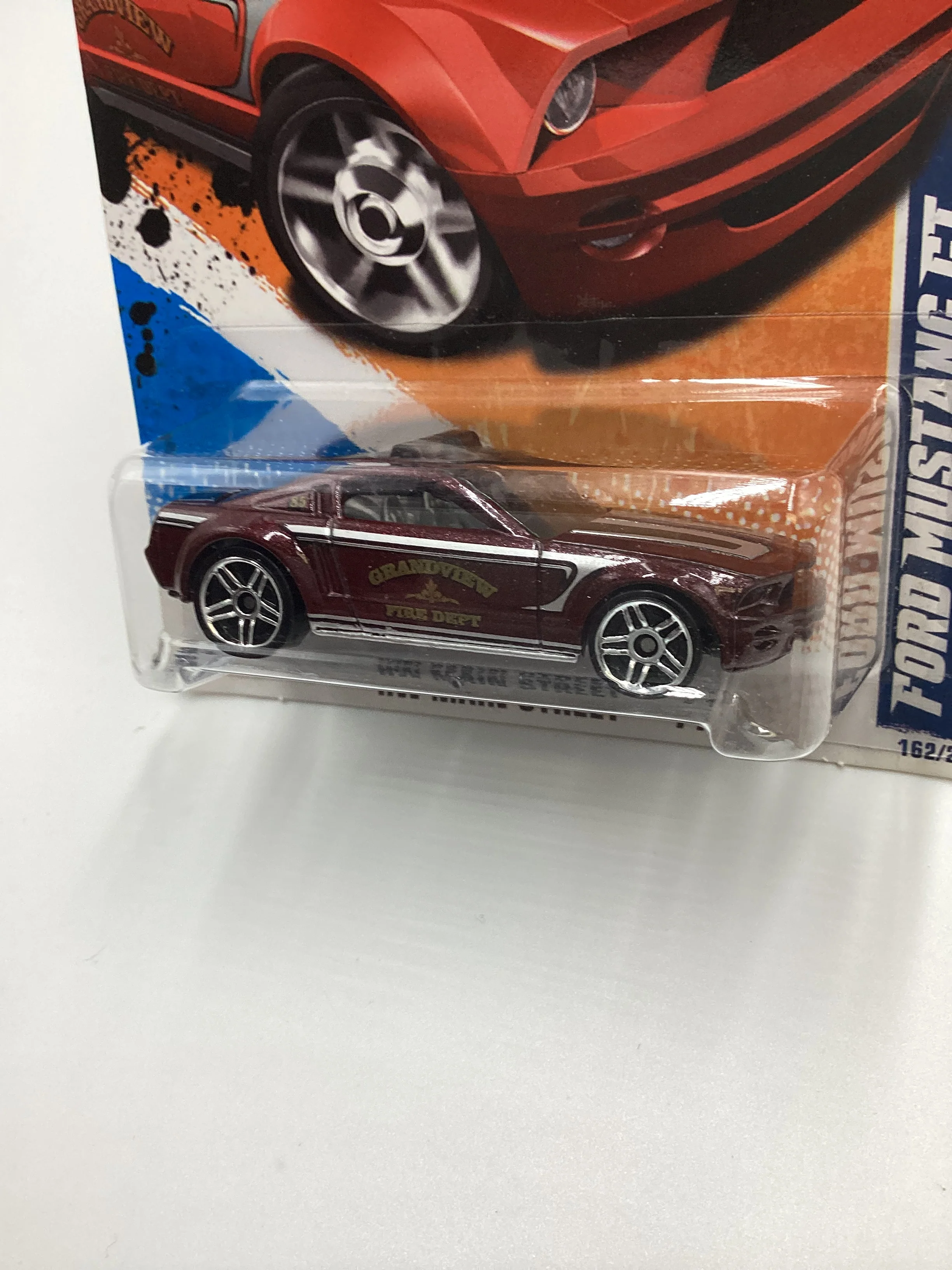 2011 Hot Wheels #162 Ford Mustang GT Concept Maroon 23H - Image 4