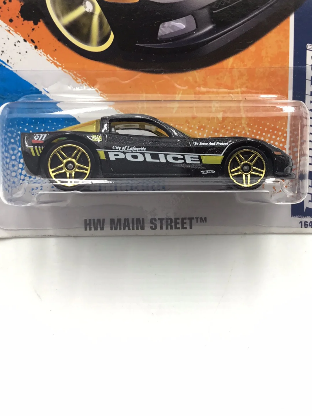 2011 Hot Wheels #164 C6 Corvette city of Lafayette GG4 - Image 2