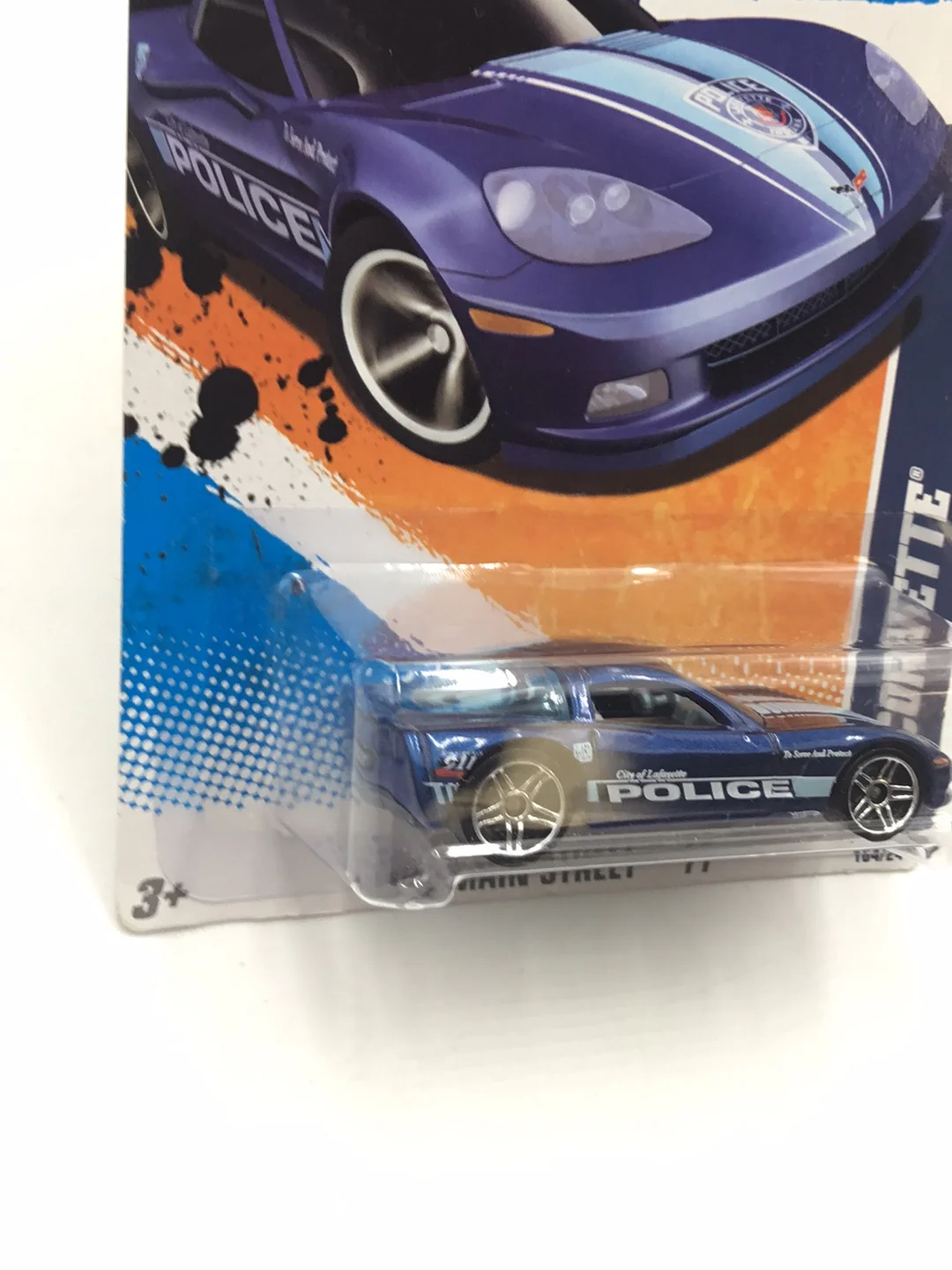 2011 Hot Wheels #164 C6 Corvette (Blue) FF4 - Image 3