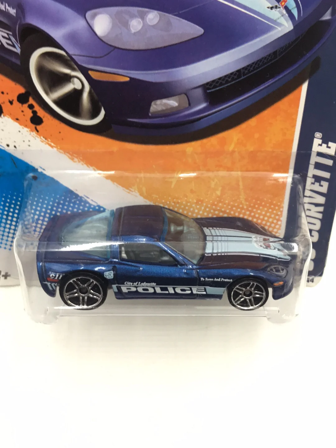 2011 Hot Wheels #164 C6 Corvette (Blue) FF4 - Image 5