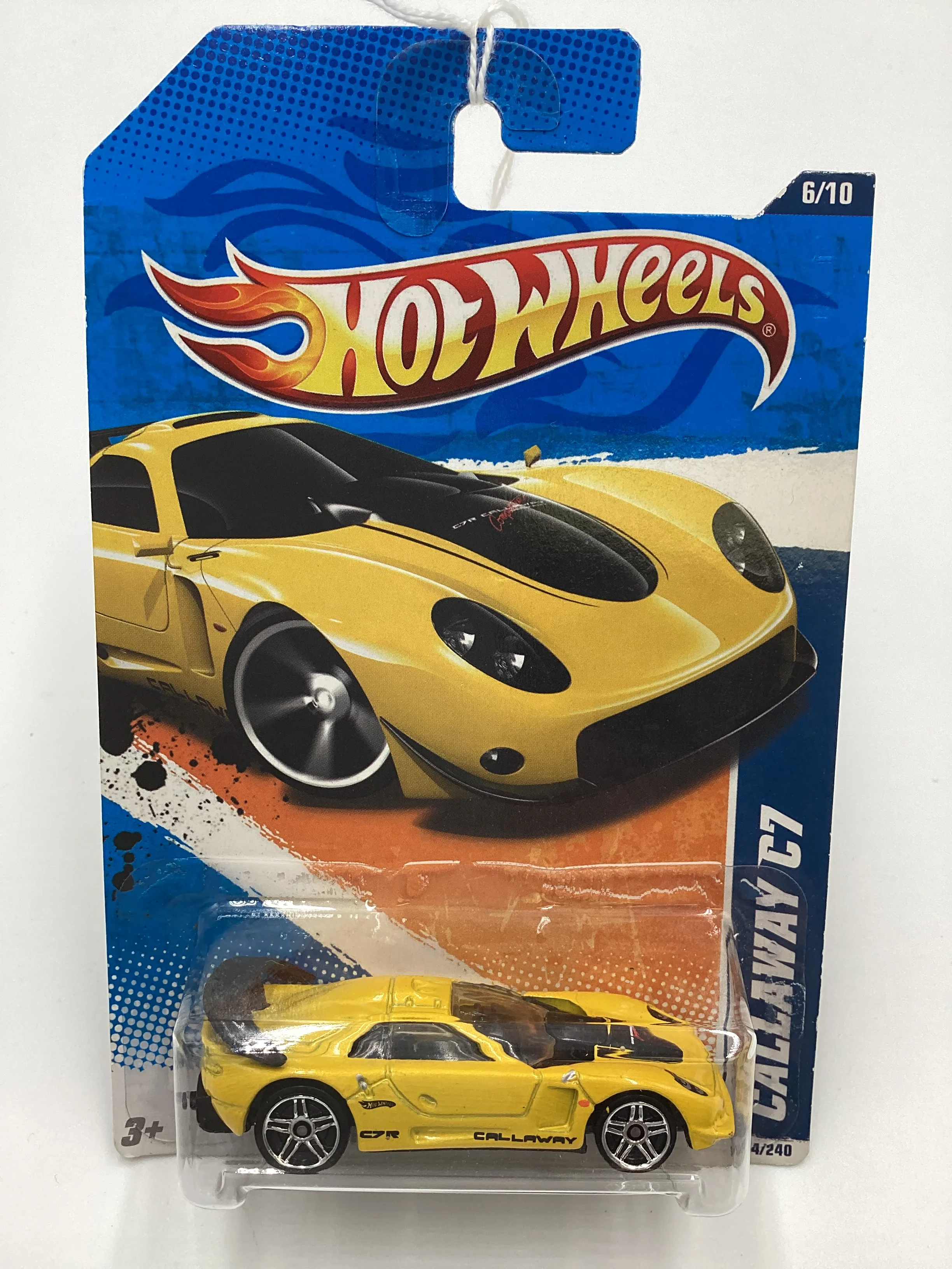 2011 Hot Wheels #164 Calloway C7 Yellow 113A - Image 2