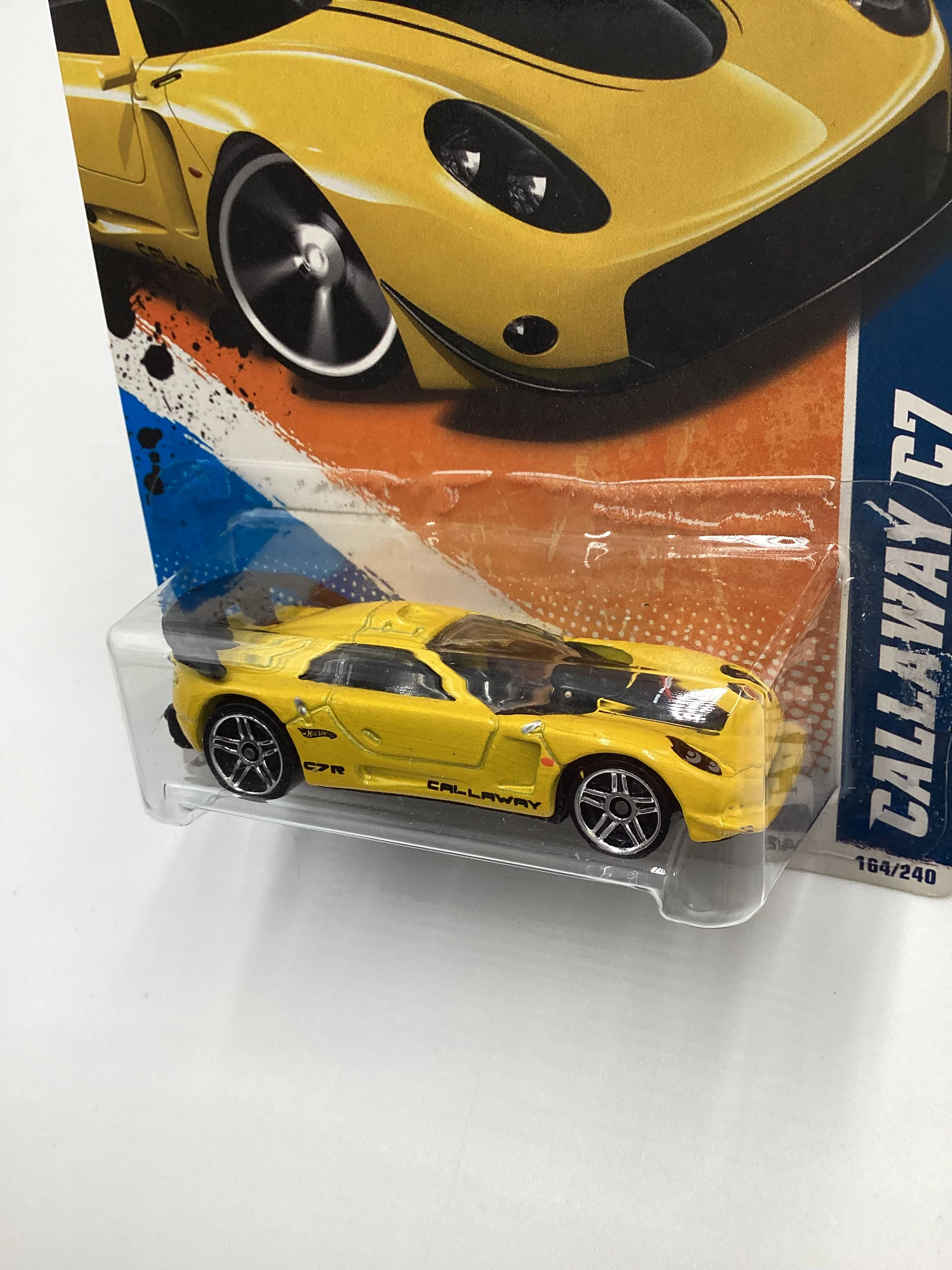 2011 Hot Wheels #164 Calloway C7 Yellow 113A - Image 4