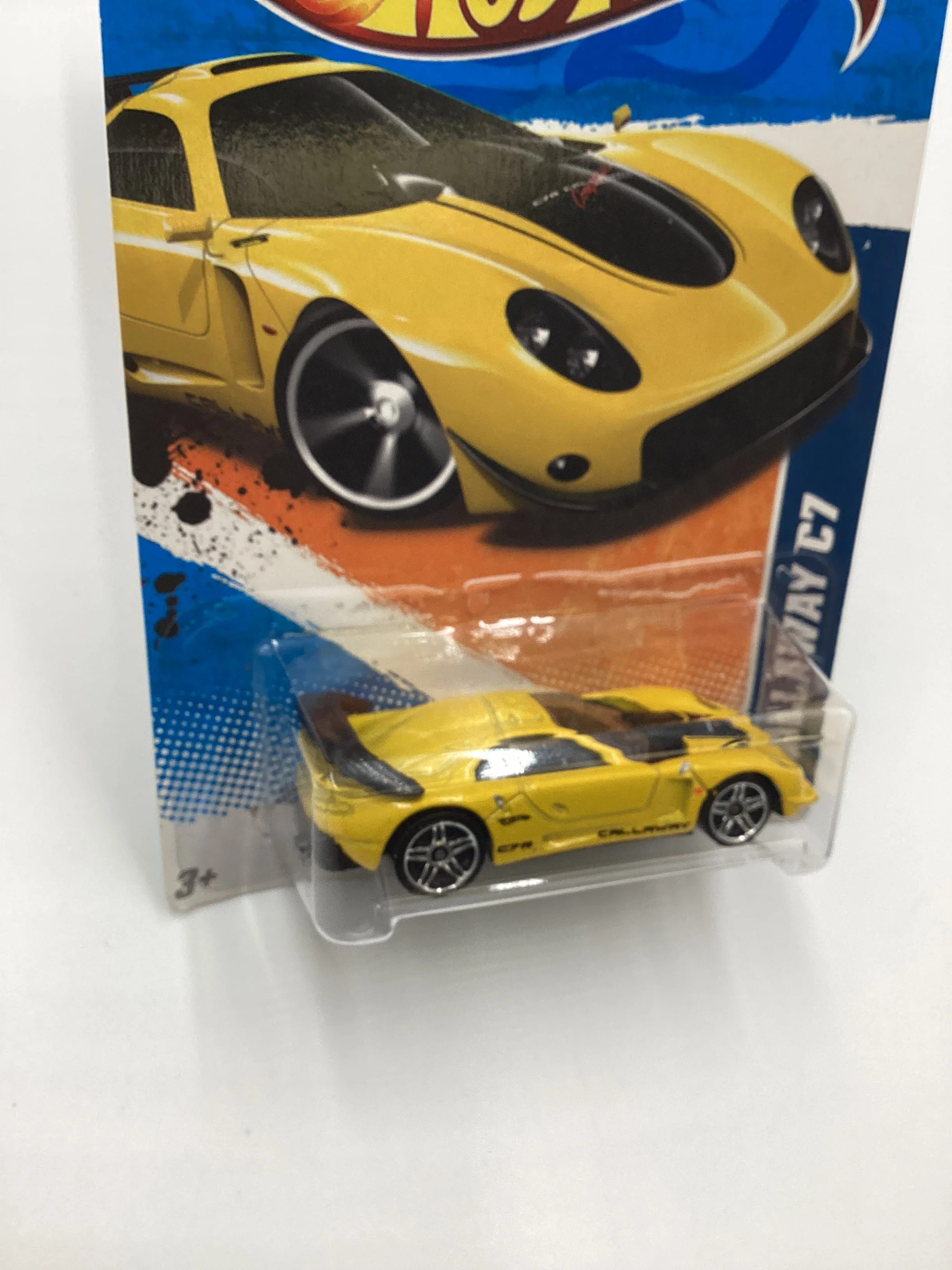 2011 Hot Wheels #164 Calloway C7 Yellow 113A - Image 5