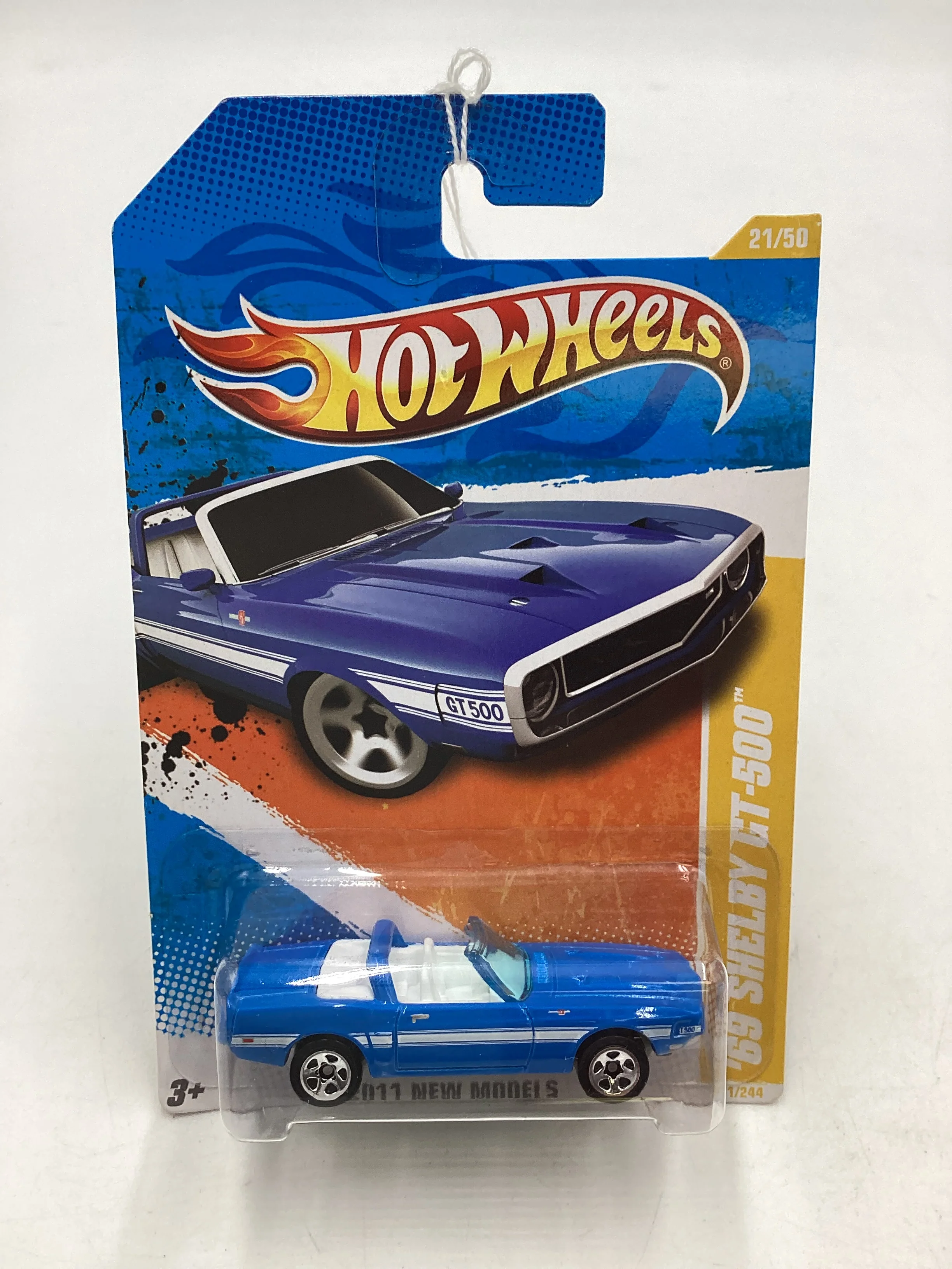 2011 Hot Wheels #21 69 Shelby GT-500 Blue 23H - Image 2
