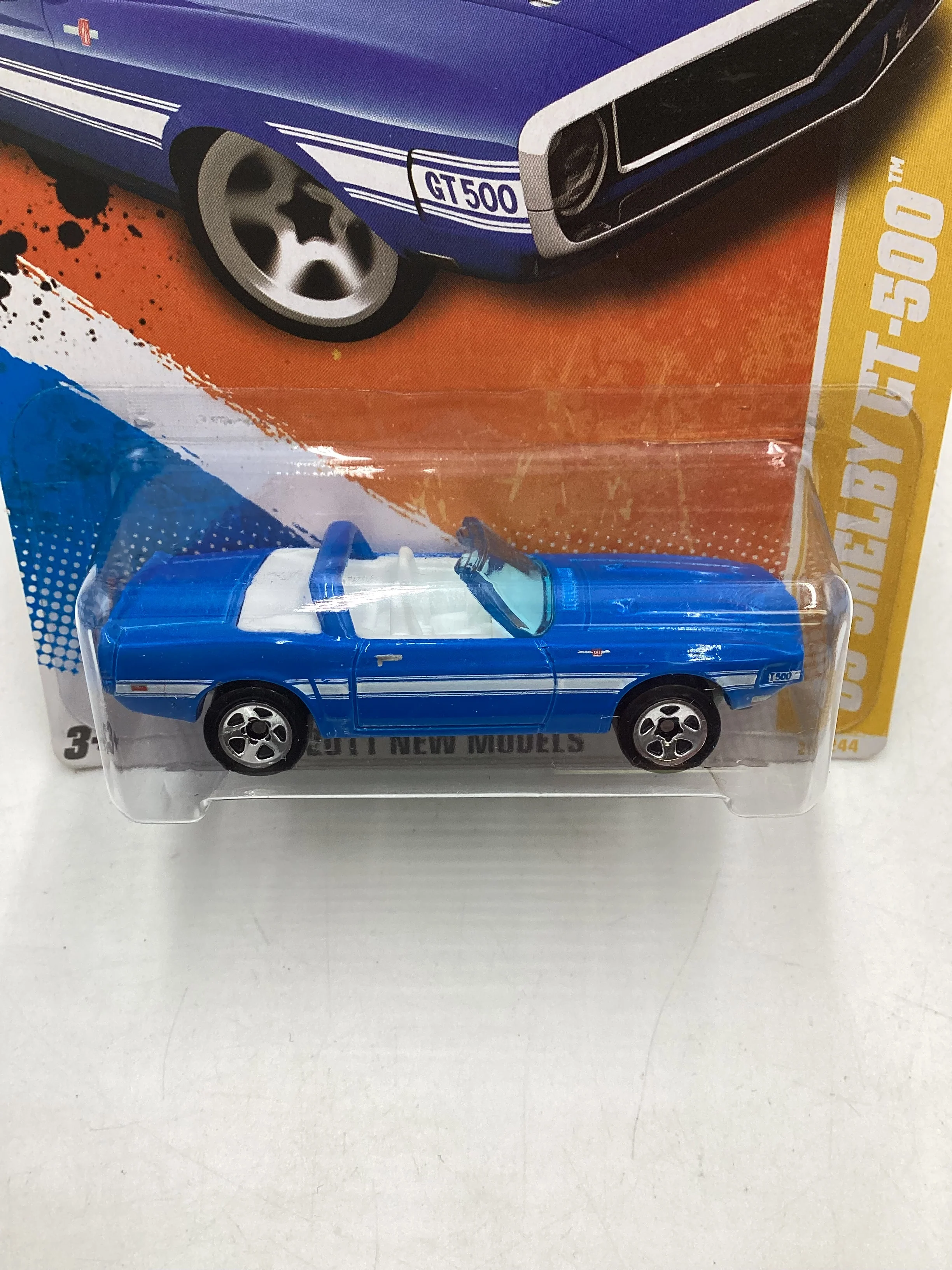 2011 Hot Wheels #21 69 Shelby GT-500 Blue 23H - Image 3
