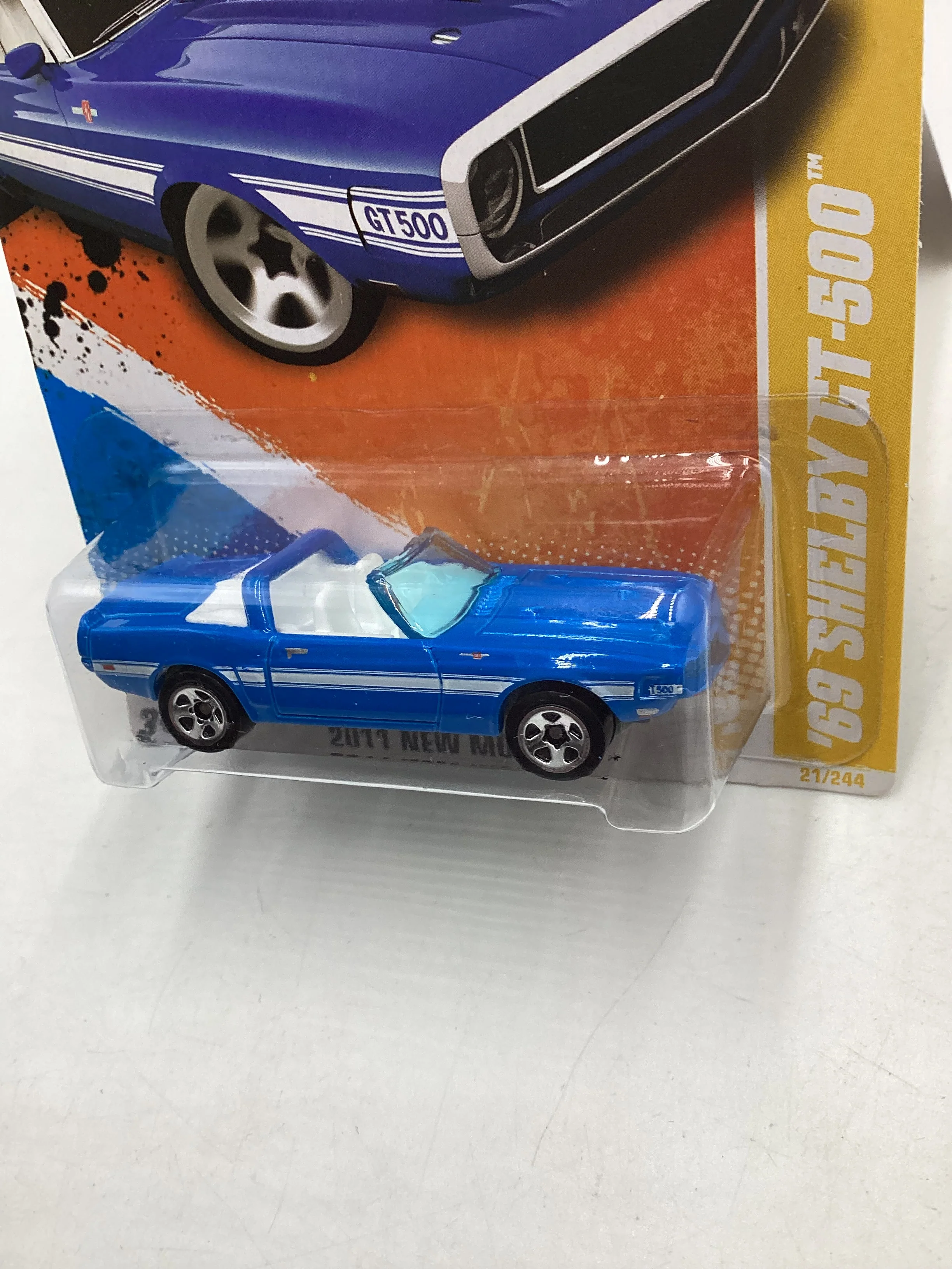 2011 Hot Wheels #21 69 Shelby GT-500 Blue 23H - Image 4