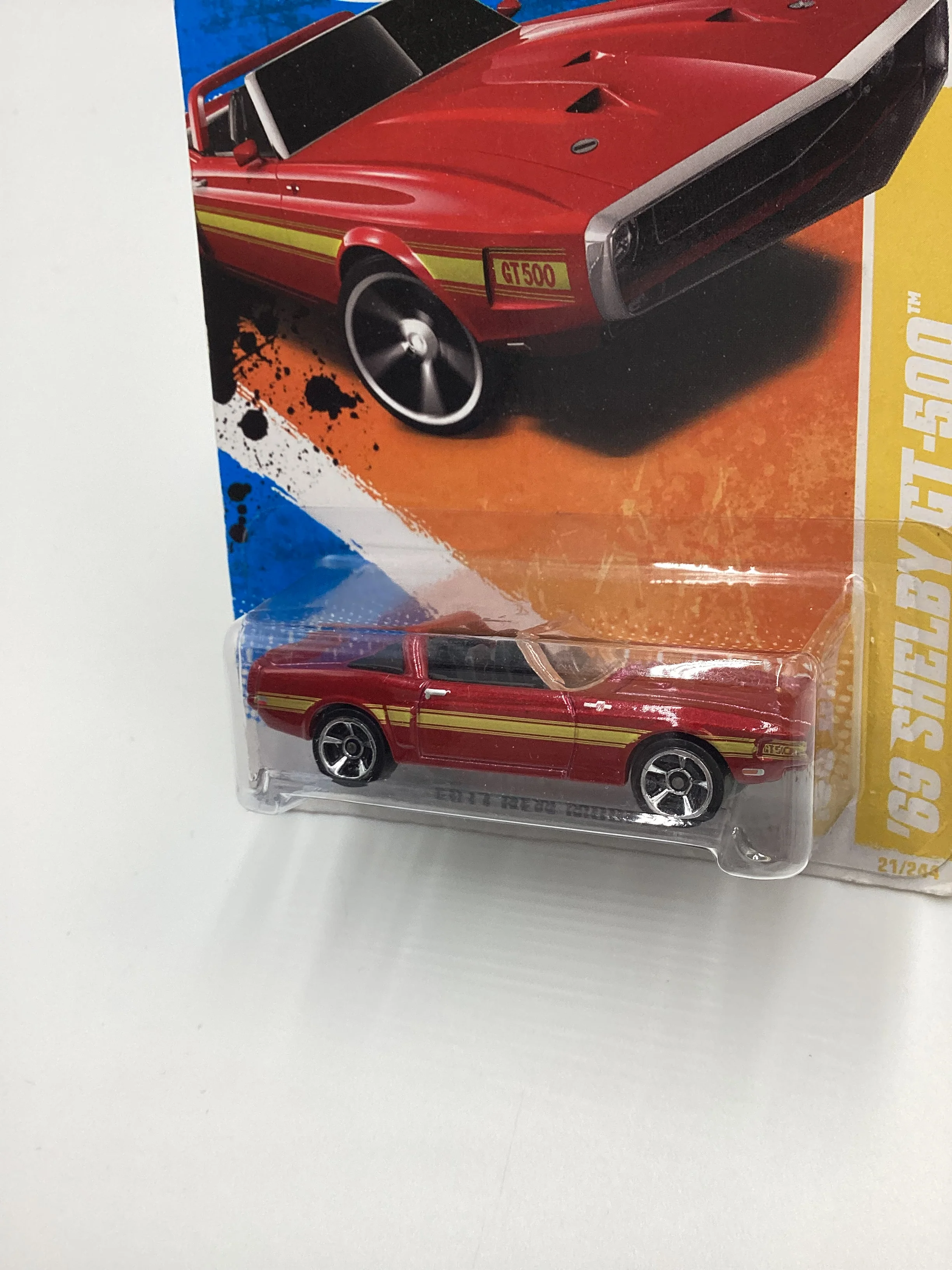 2011 Hot Wheels #21 69 Shelby GT-500 Red 25D - Image 3
