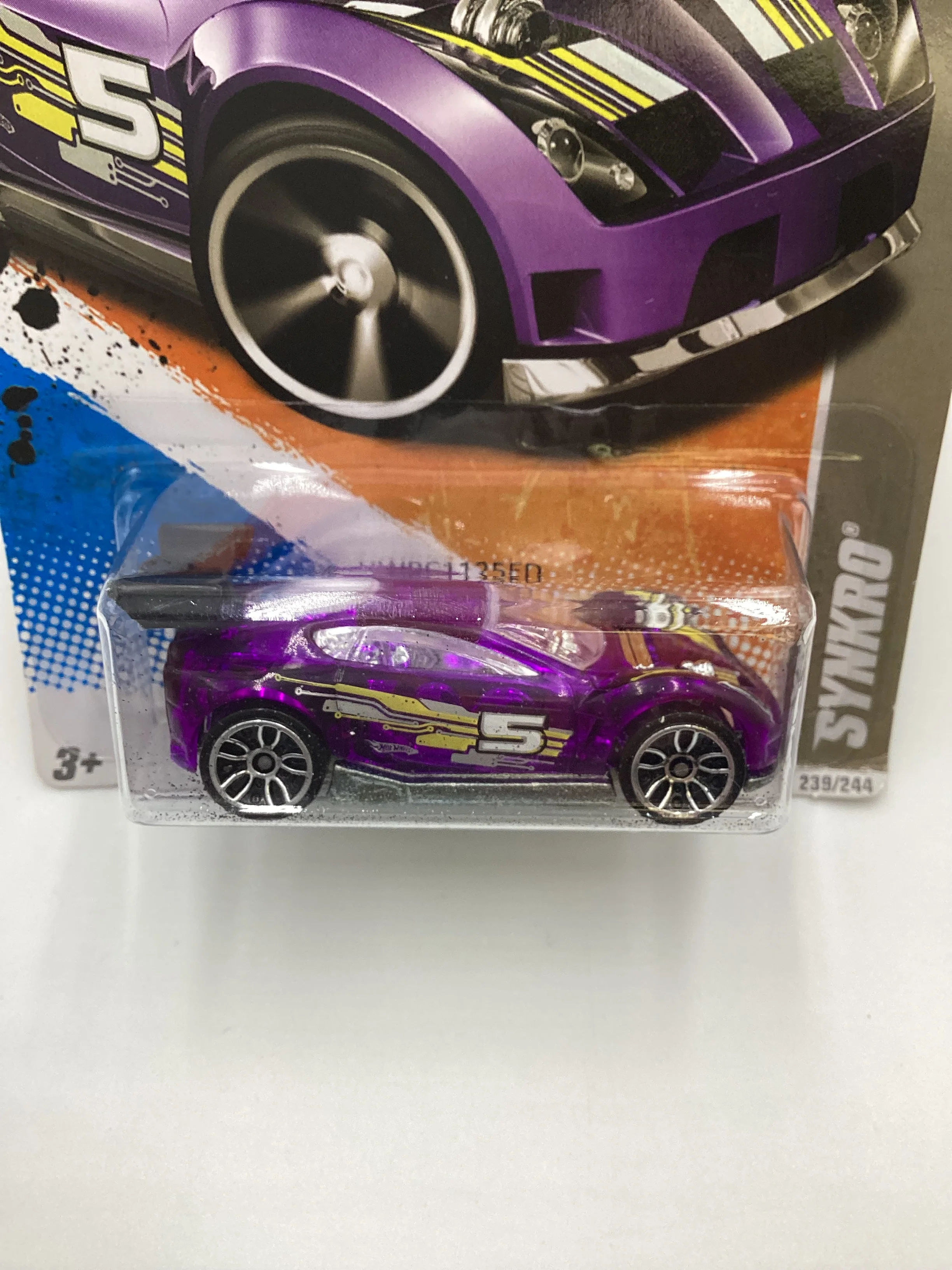 2011 Hot Wheels #239 Synkro Purple 113A - Image 3