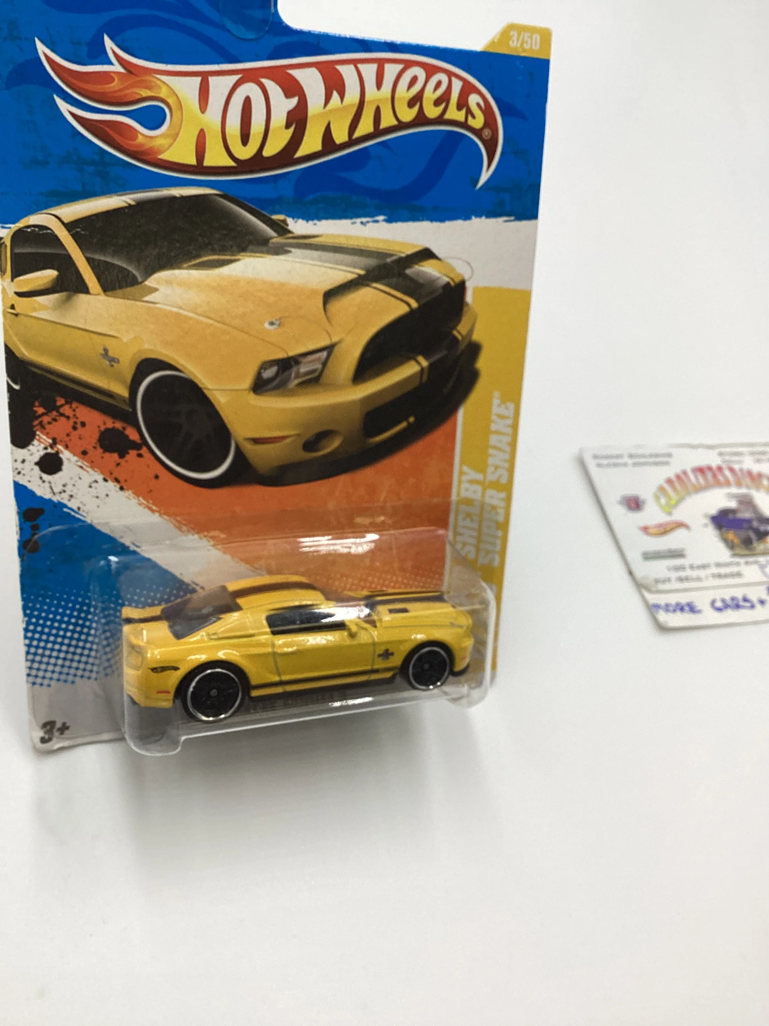 2011 Hot Wheels #3 10 Ford Shelby GT-500 Super Snake Yellow 19D - Image 5