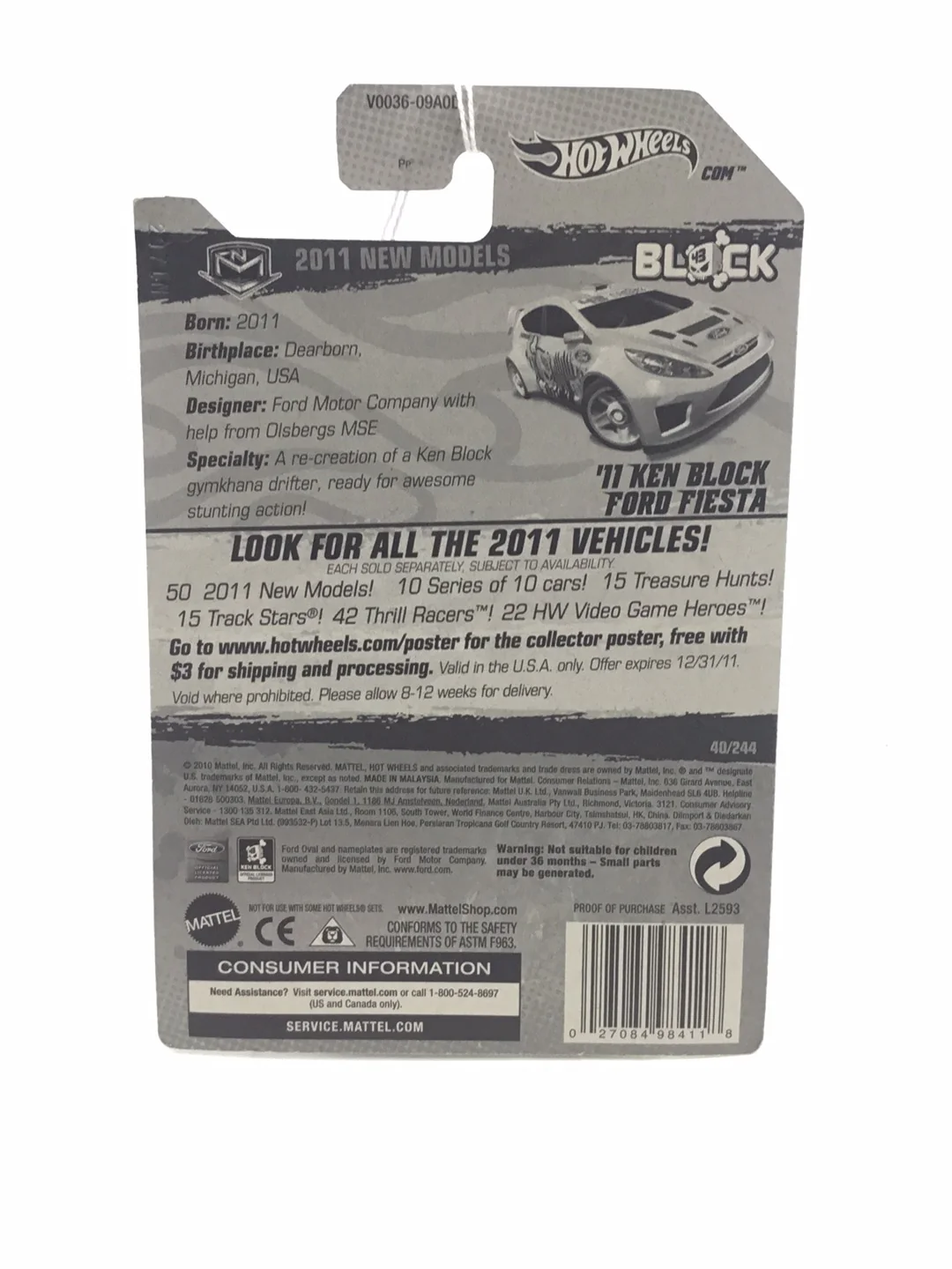 2011 Hot Wheels #40 Ken Block Ford Fiesta - Image 13