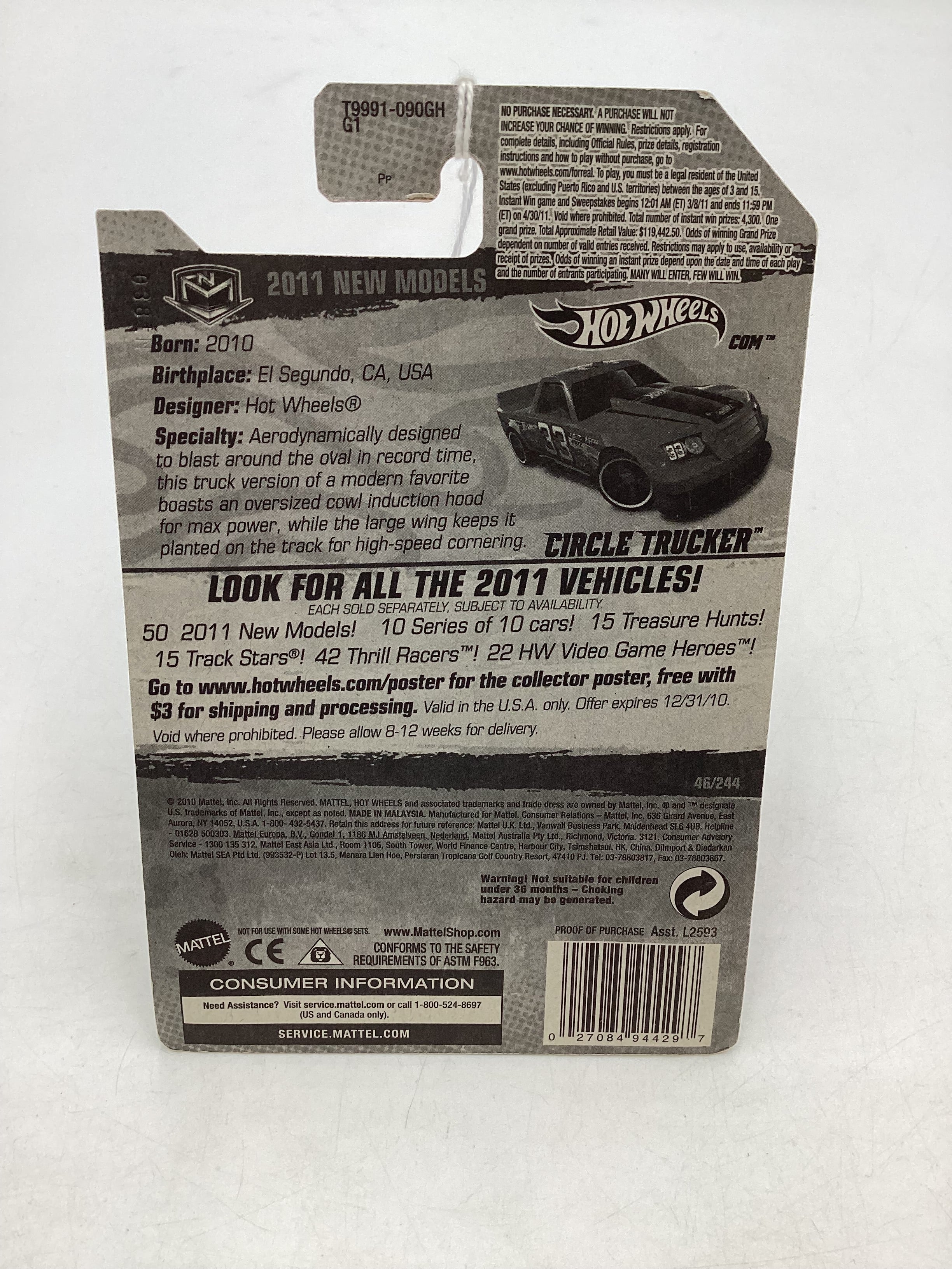2011 Hot Wheels #46 Circle Tracker Red 50F - Image 7