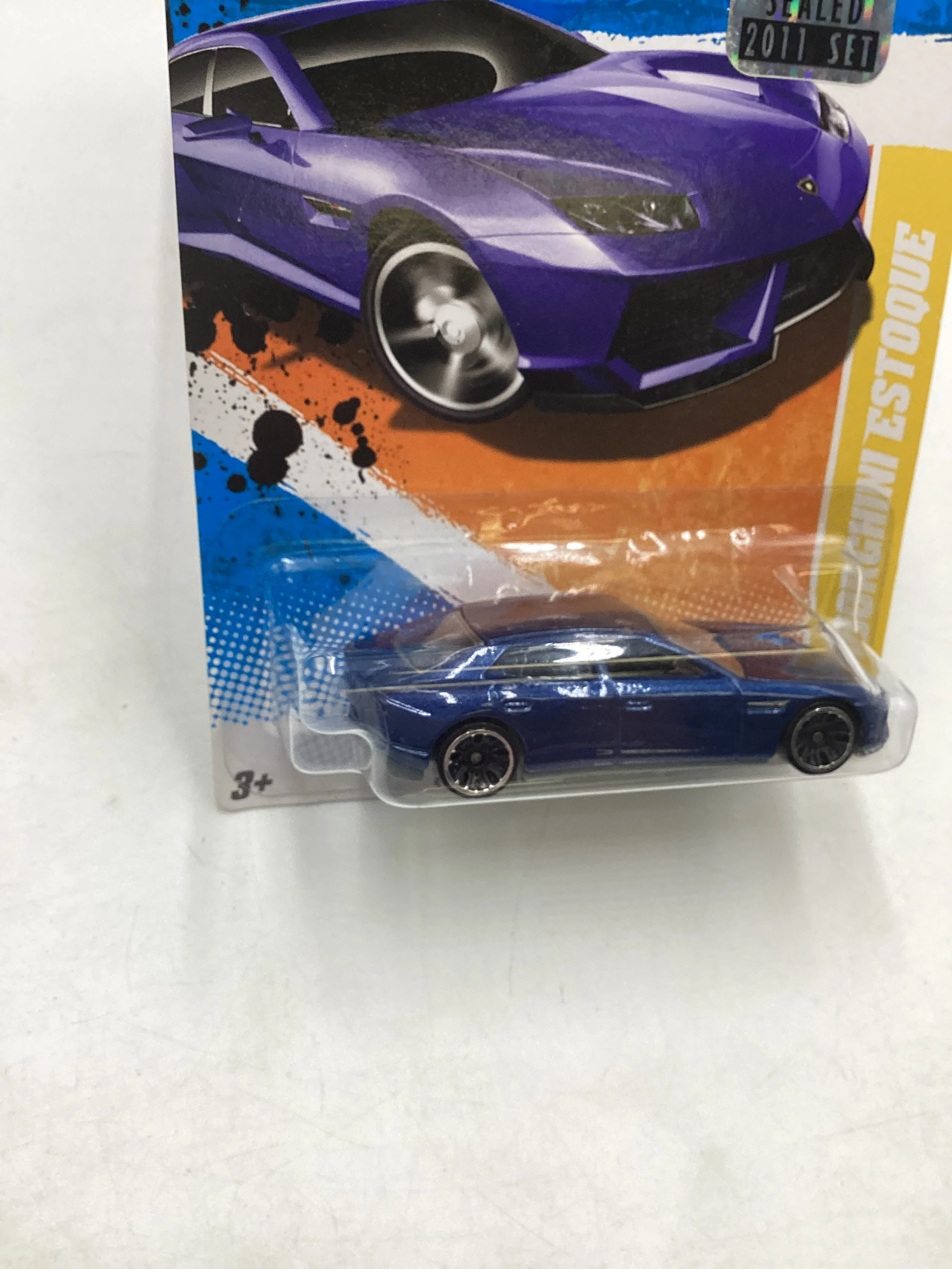 2011 Hot Wheels #48 Lamborghini Estoque Blue Factory Sealed - Image 5