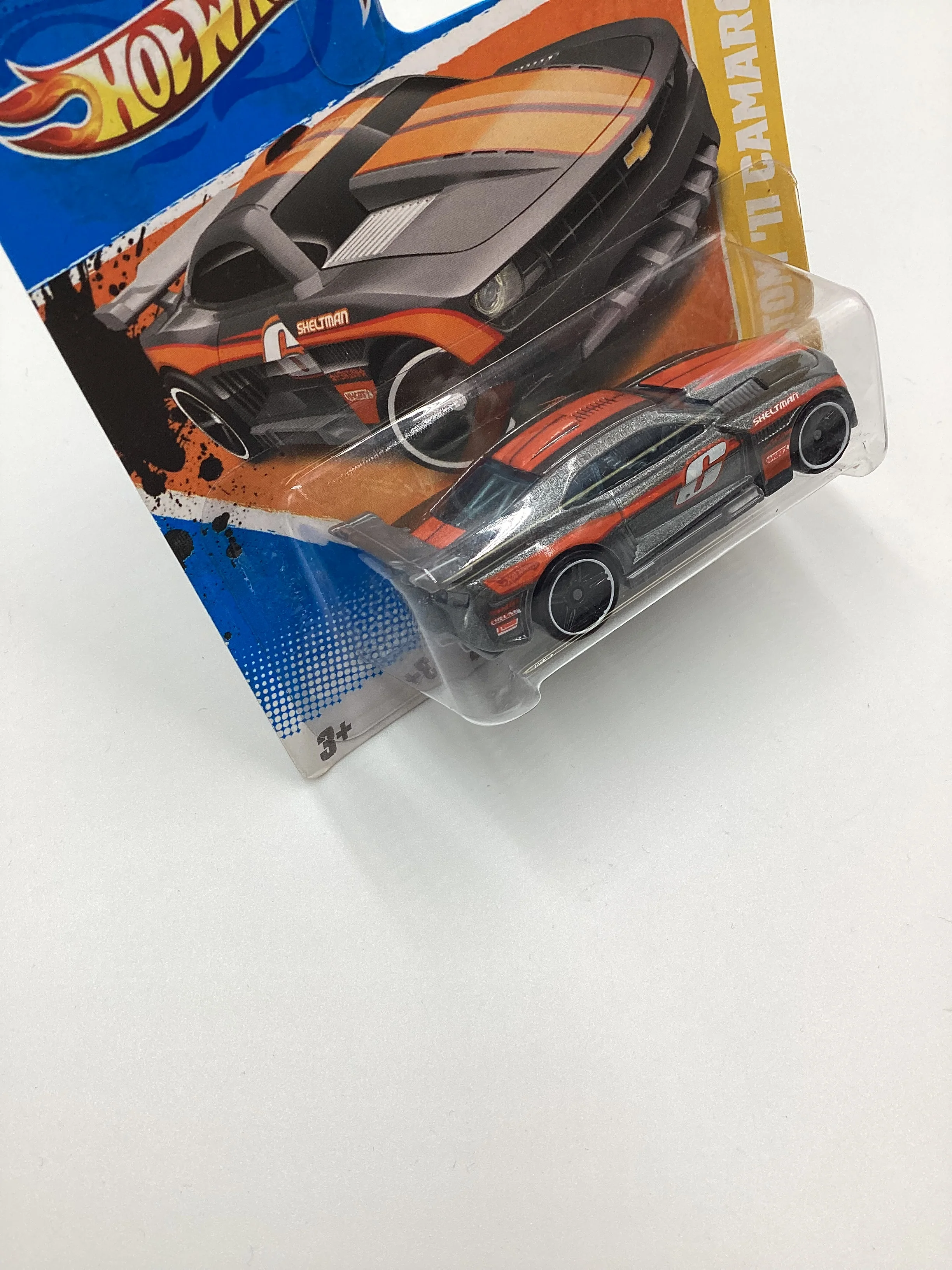 2011 Hot Wheels #5 Custom 11 Camaro Gray Short Card 14B - Image 5