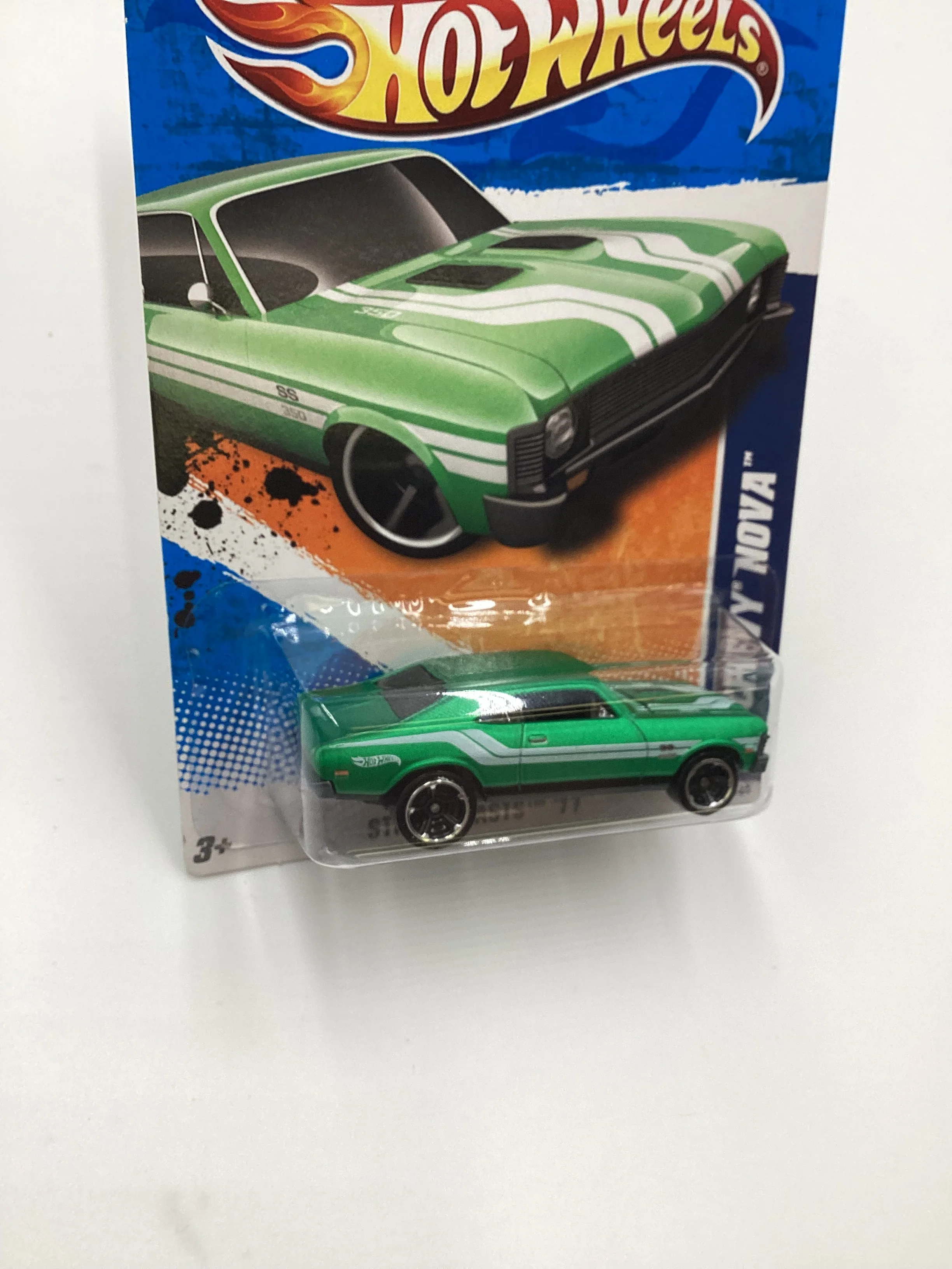 2011 Hot Wheels #82 68 Chevy Nova Green - Image 5