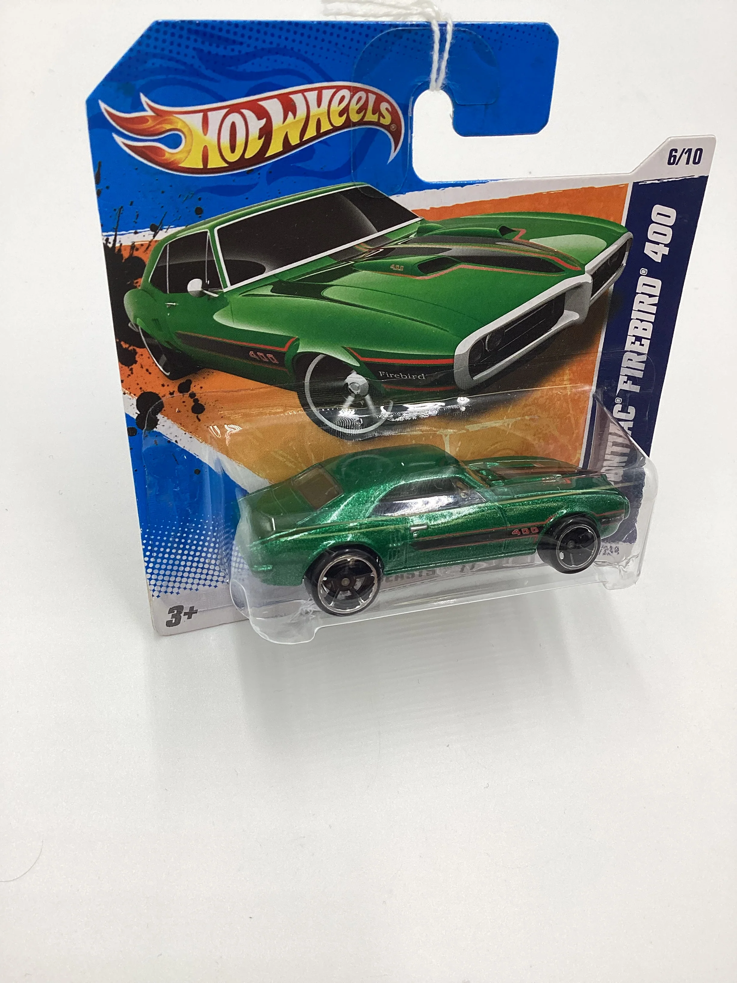 2011 Hot Wheels #86 67 Pontiac Firebird 400 Green Short Card Crushed Blister 59F - Image 5
