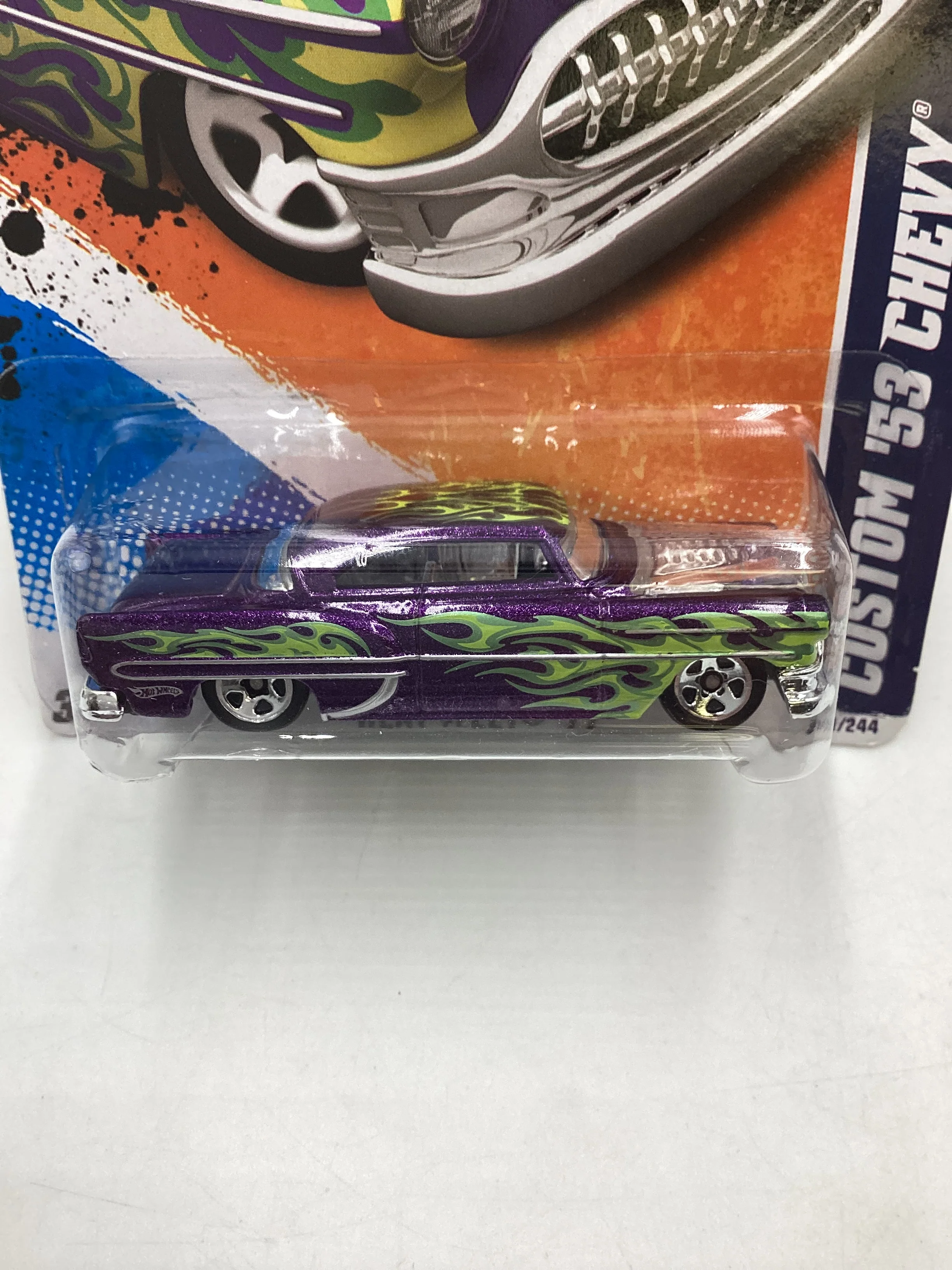 2011 Hot Wheels #91 Purple Custom 53 Chevy 11C - Image 3