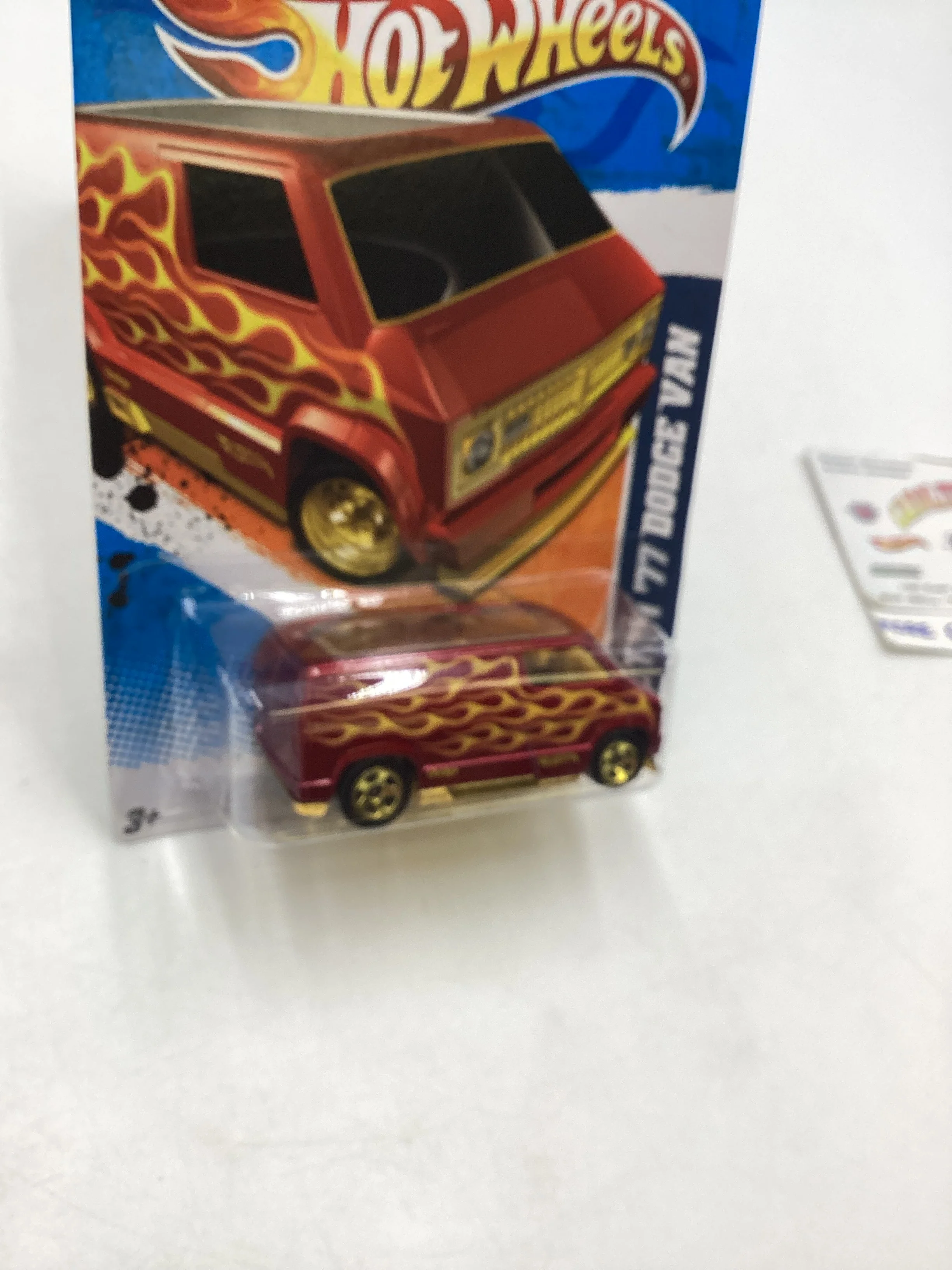2011 Hot Wheels #96 Custom 77 Dodge Van Red - Image 5