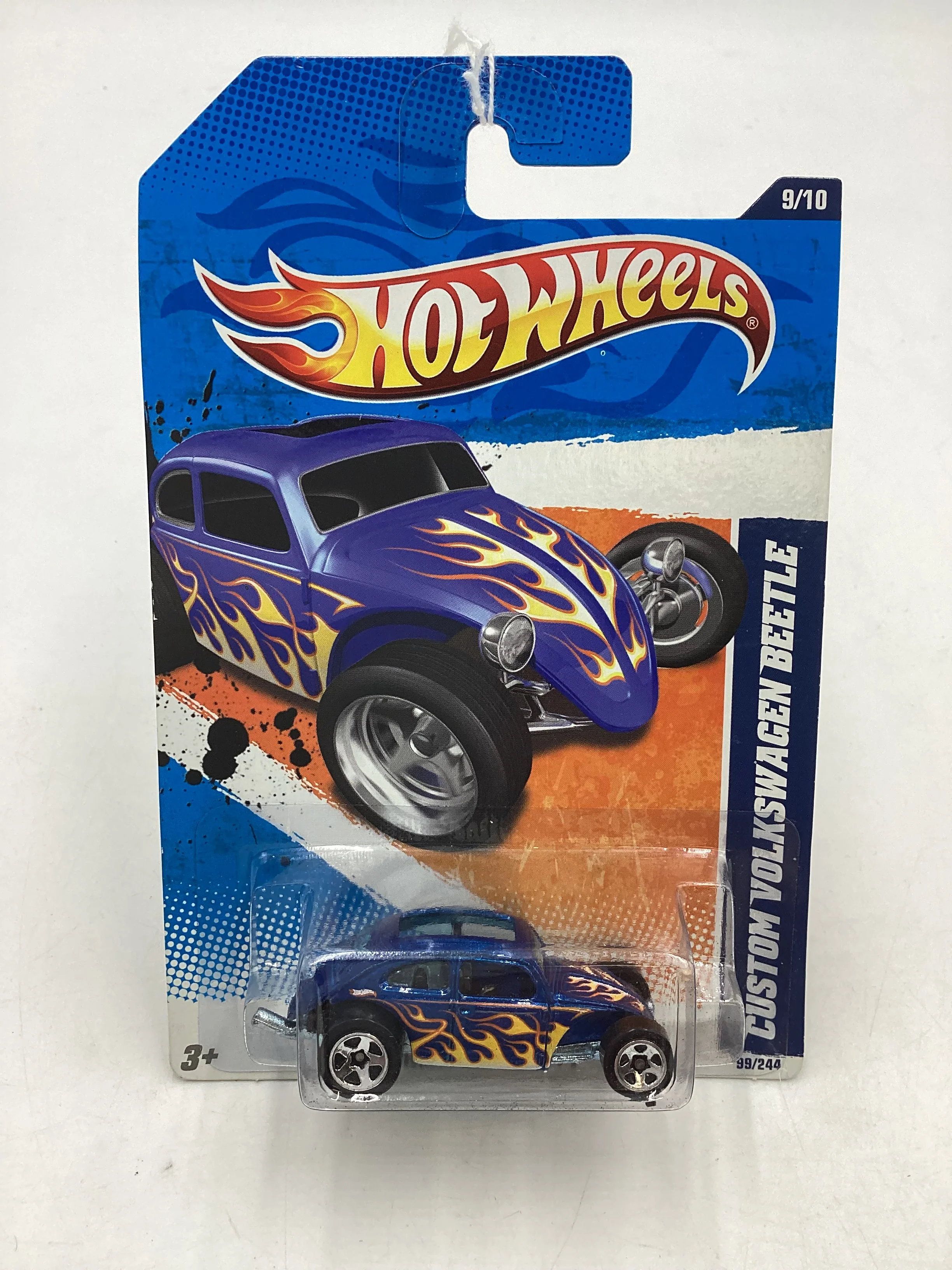 2011 Hot Wheels #99 Custom Volkswagen Beetle Blue 95F - Image 2