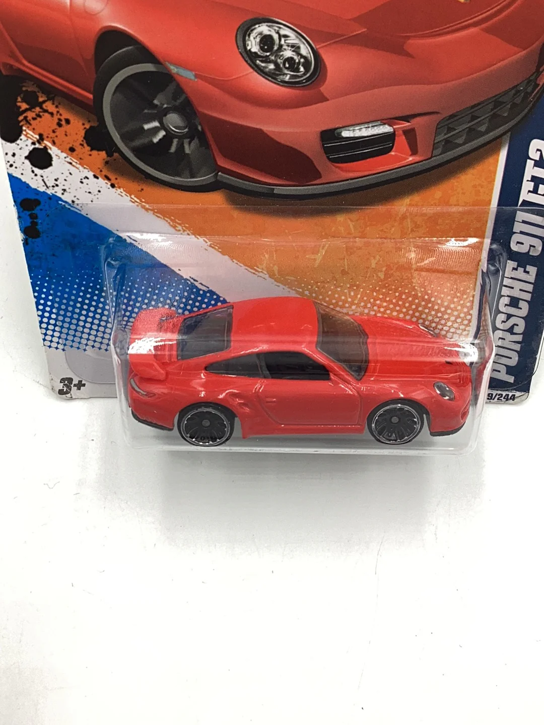 2011 hot wheels #9 Porsche 911 GT2 red 98D - Image 5