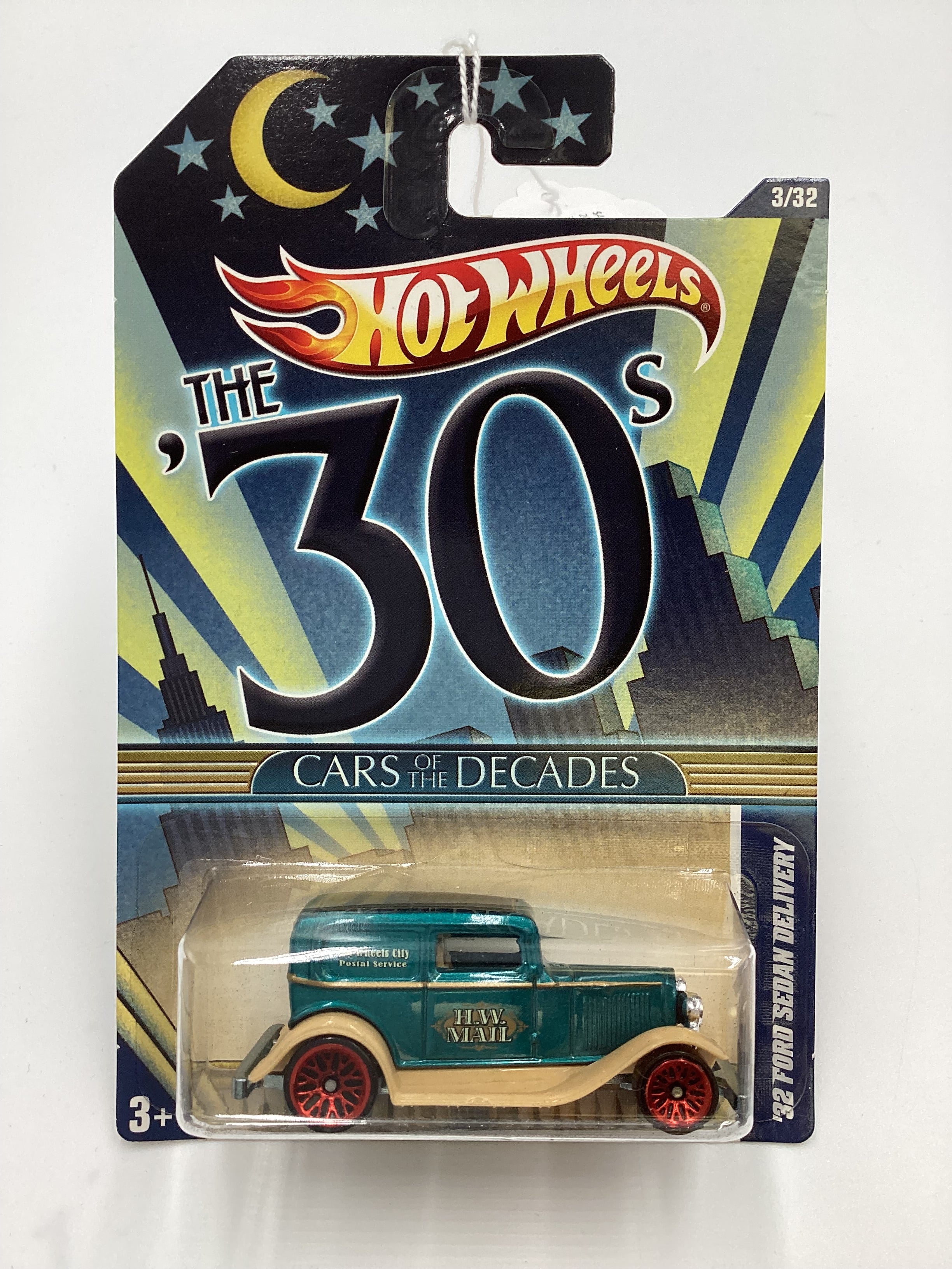 2011 Hot Wheels Cars of the Decades The 30s #3 32 Ford Sedan Delivery Blue 157i - Image 2