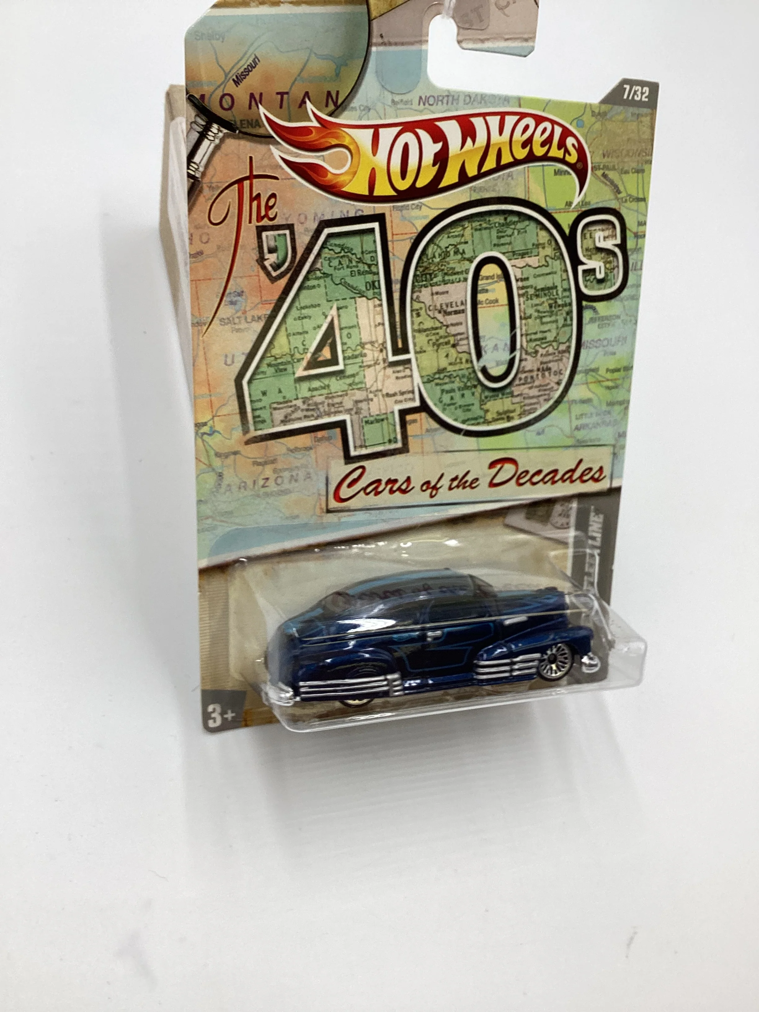 2011 Hot Wheels Cars of the Decades The 40s #7 47 Chevy Fleetline Blue - Image 5
