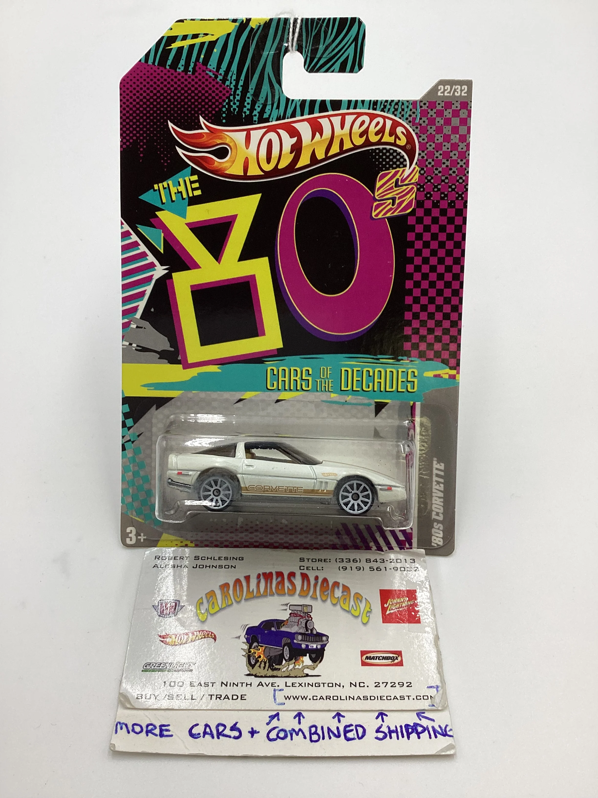 2011 Hot Wheels Cars of the Decades The 80s #22 80s Corvette White 157H