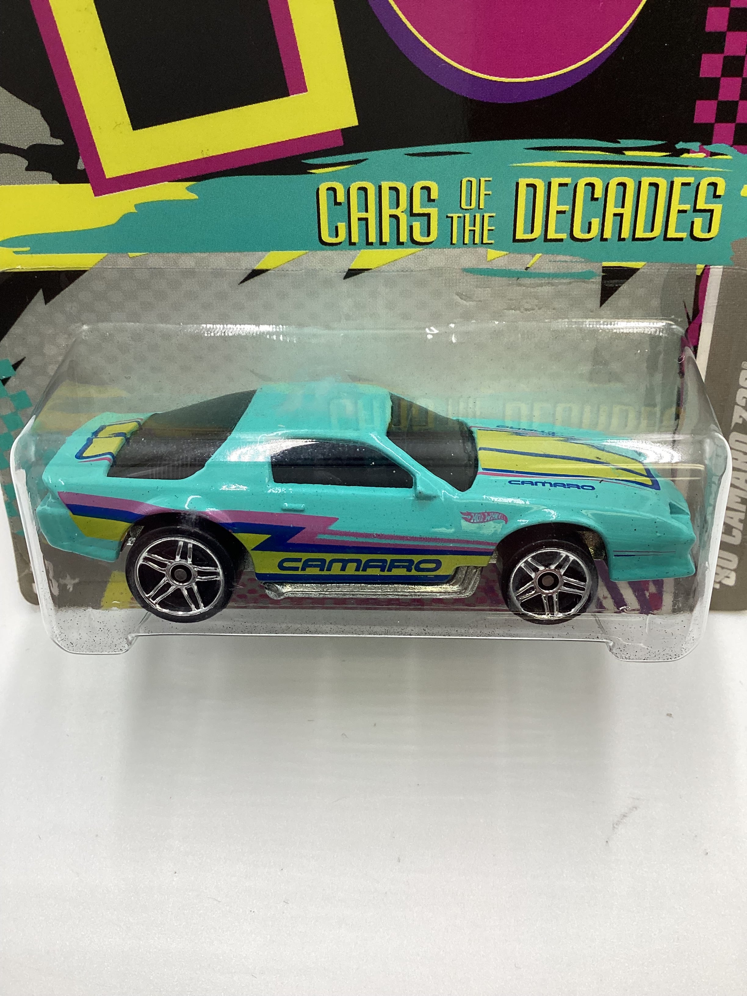 2011 Hot Wheels Cars of the Decades The 80s #23 80 Camaro Z28 Light Blue 157G - Image 3