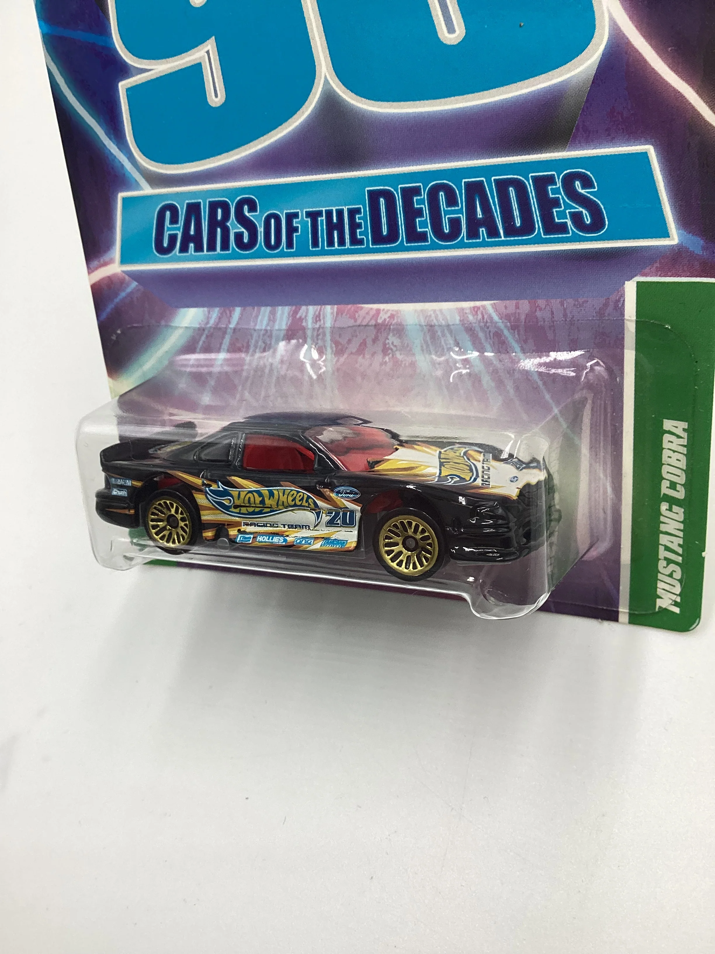 2011 Hot Wheels Cars of the Decades The 90s #27 Mustang Cobra Black 157C - Image 4
