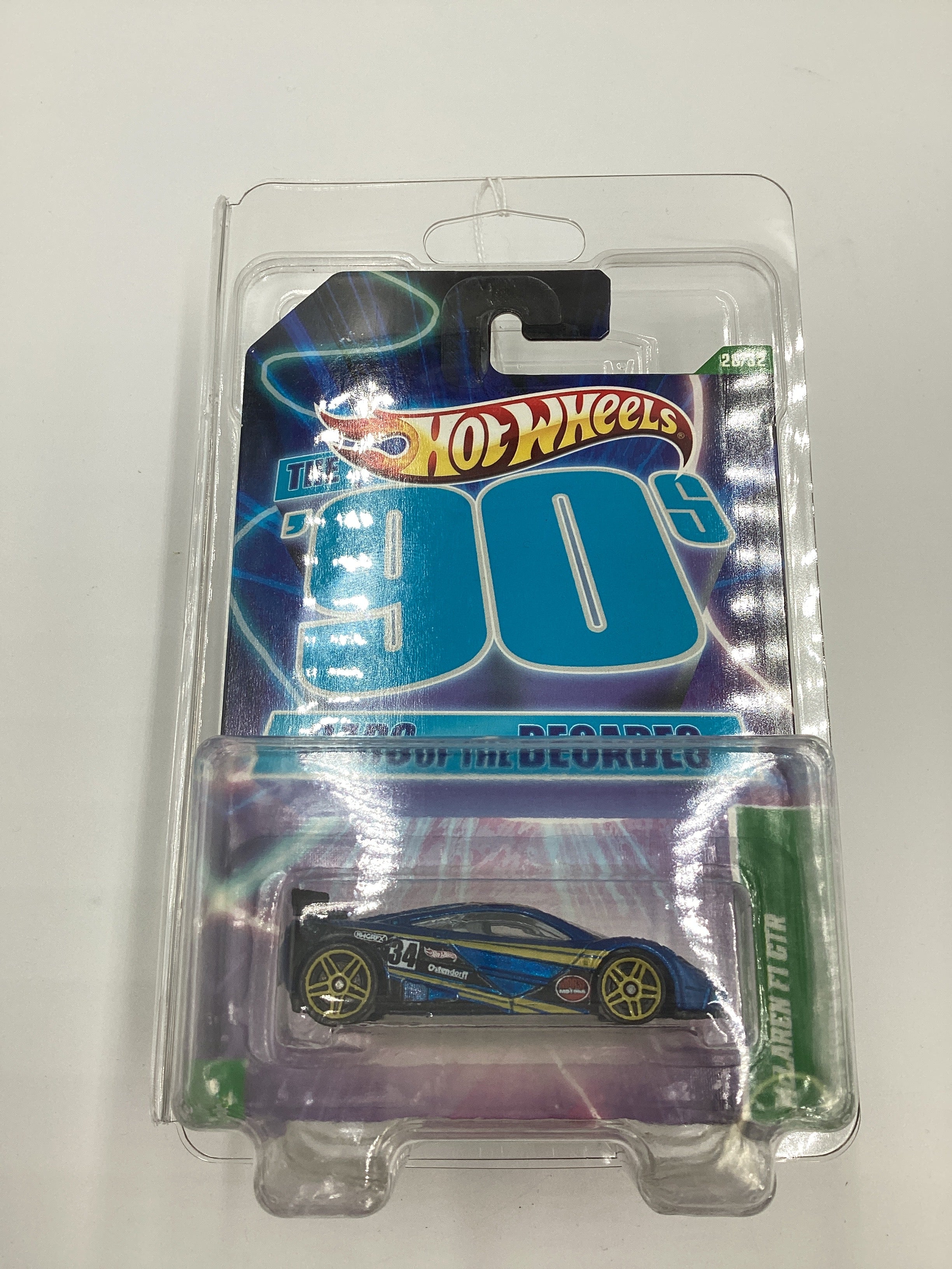 2011 Hot Wheels Cars of the Decades The 90s #28 McLaren F1 GTR Blue - Image 8