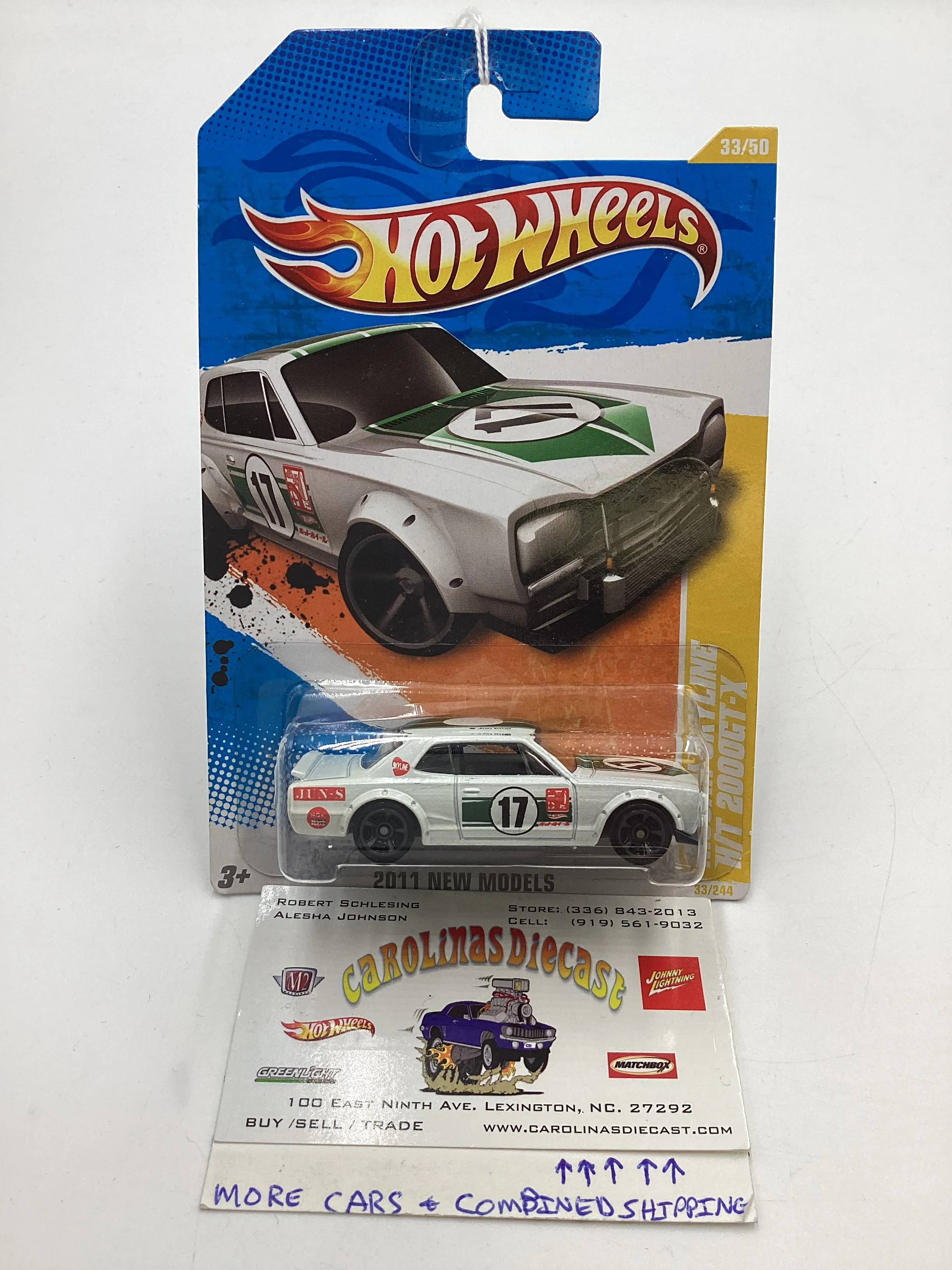 2011 Hot Wheels New Models #33 Nissan Skyline H/T 2000GT-X White 82F