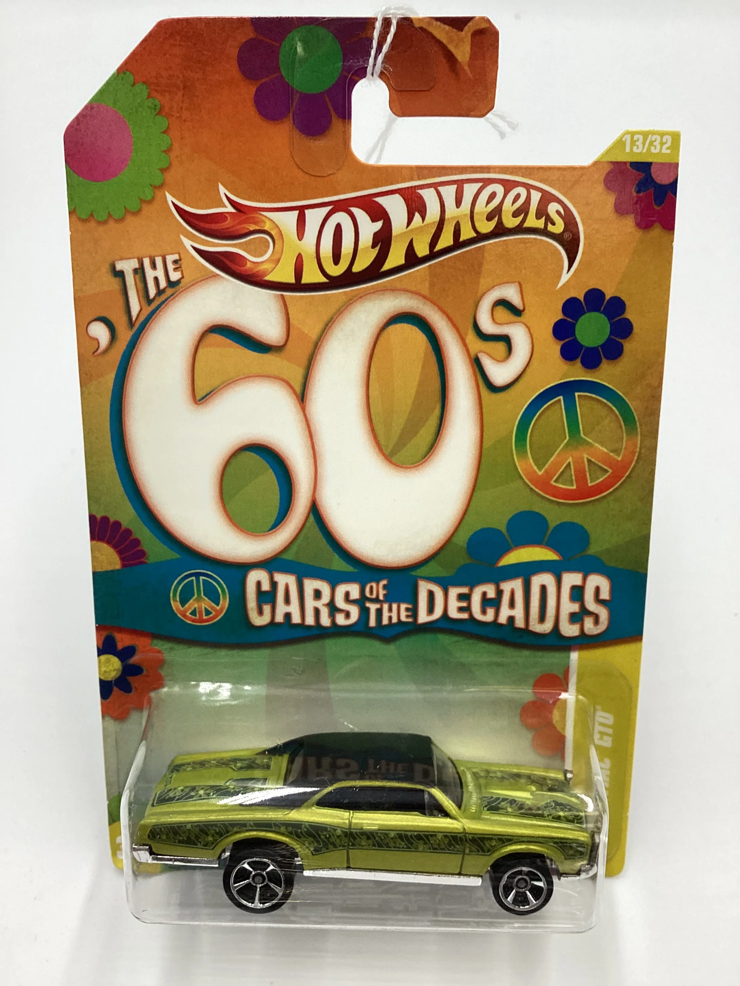 2011 Hot wheels The 60’s Cars of the Decade #13 67 Pontiac GTO Green 157F - Image 2