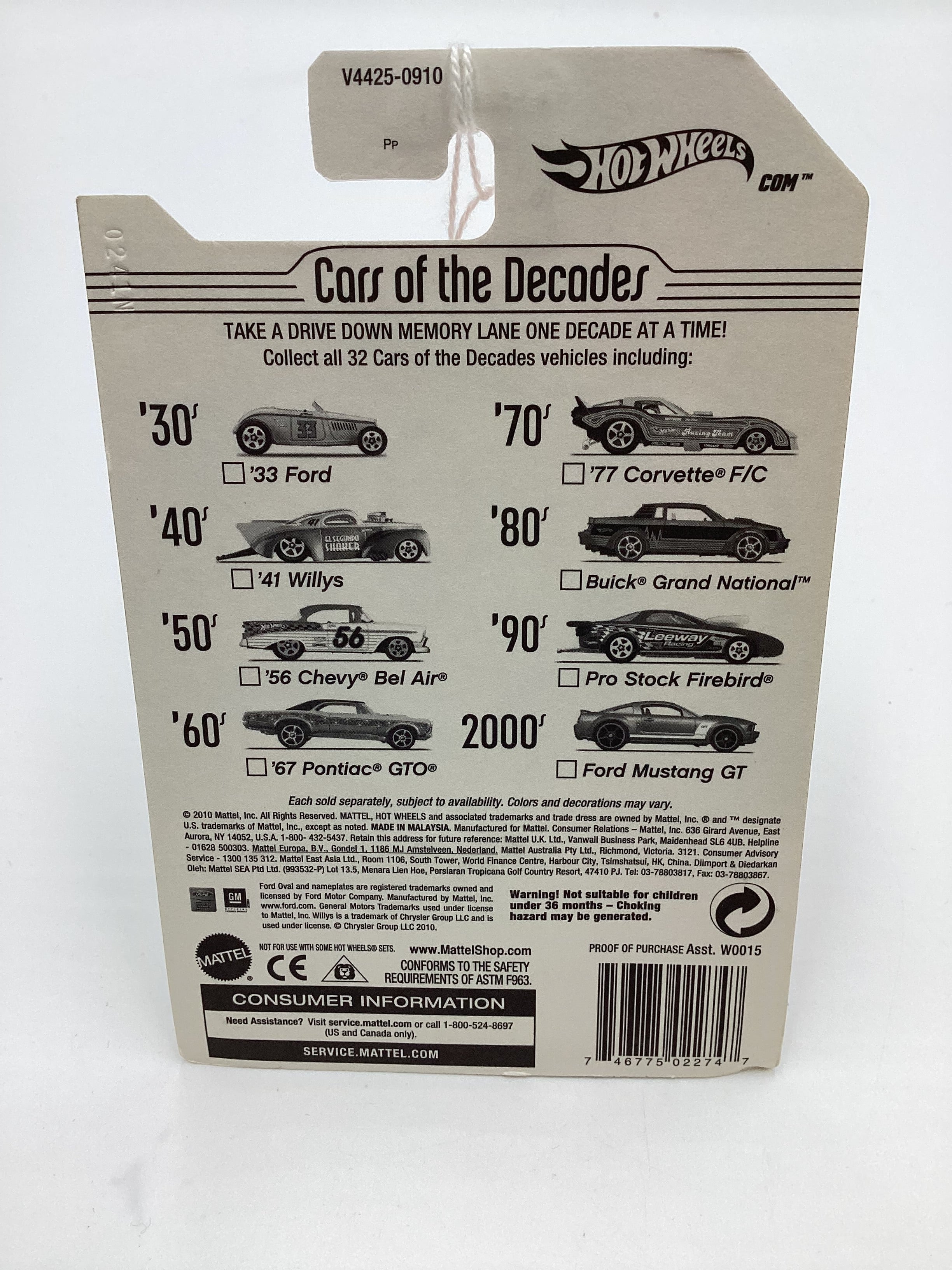 2011 Hot wheels The 60’s Cars of the Decade #13 67 Pontiac GTO Green 157F - Image 8