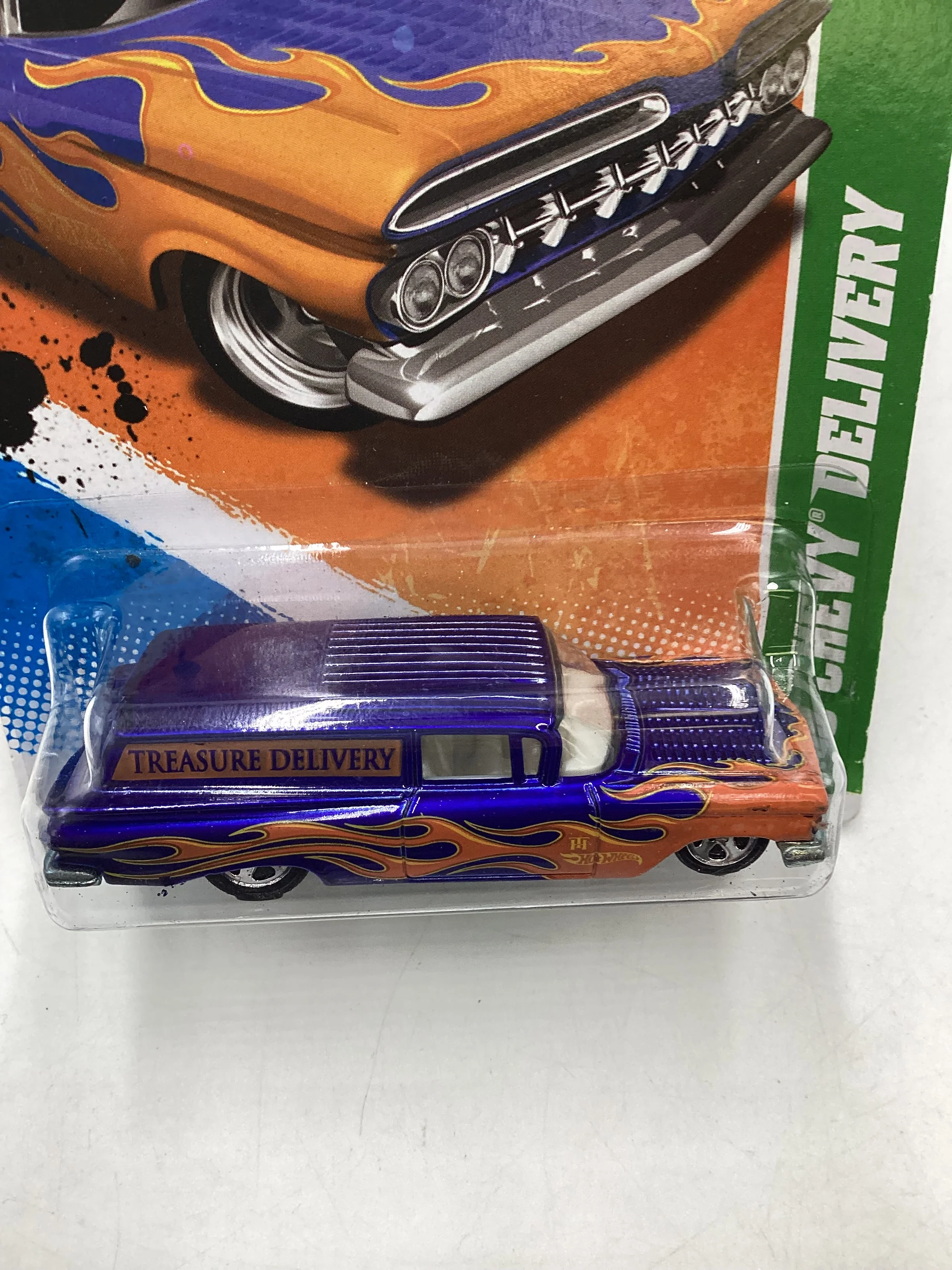 2011 Hot Wheels Treasure Hunts #65 59 Chevy Delivery Blue 273C - Image 6