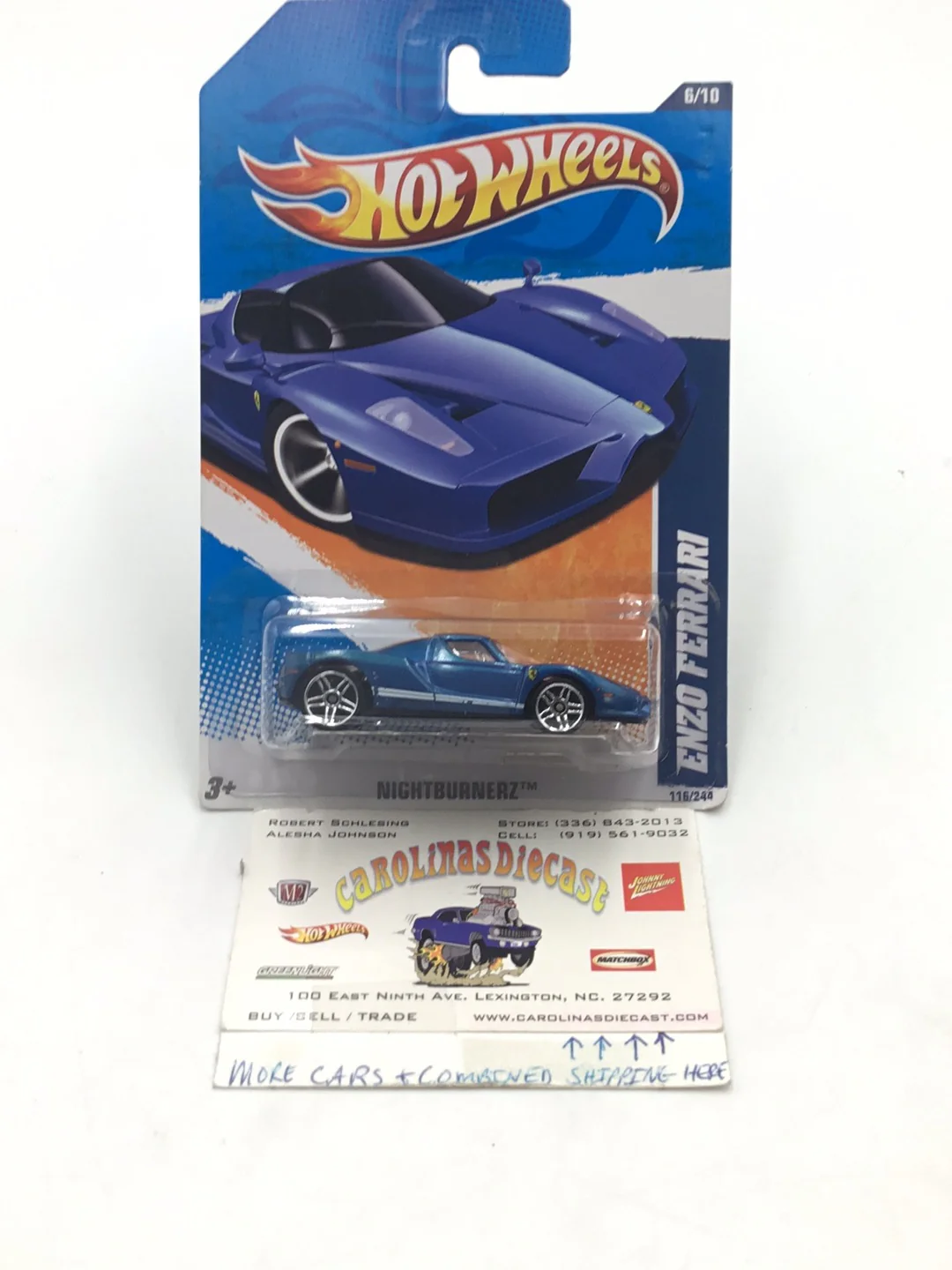2011 hot wheels Walmart #116 Enzo Ferrari w/protector