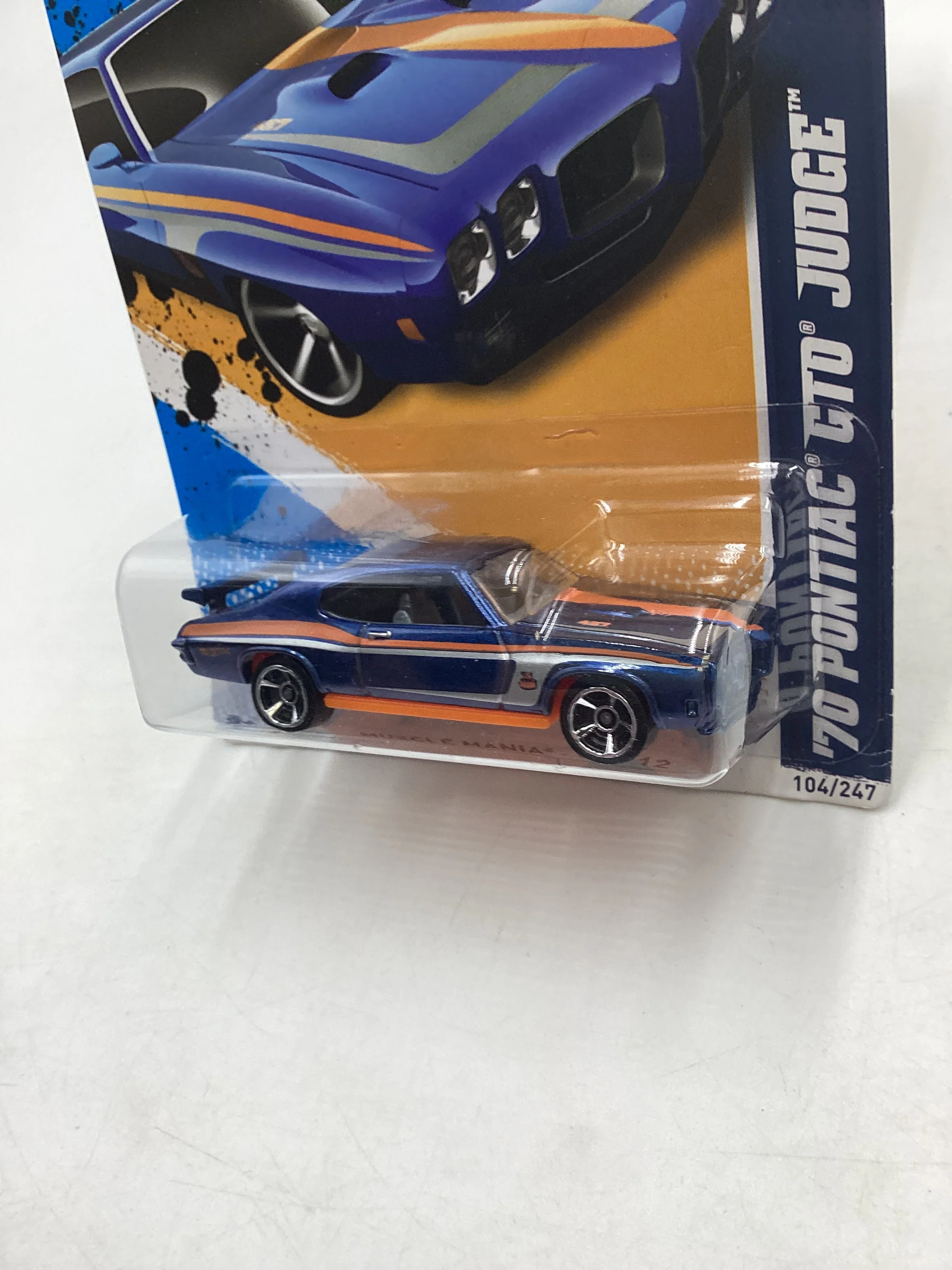2012 Hot Wheels #104 70 Pontiac GTO Judge 54i - Image 4