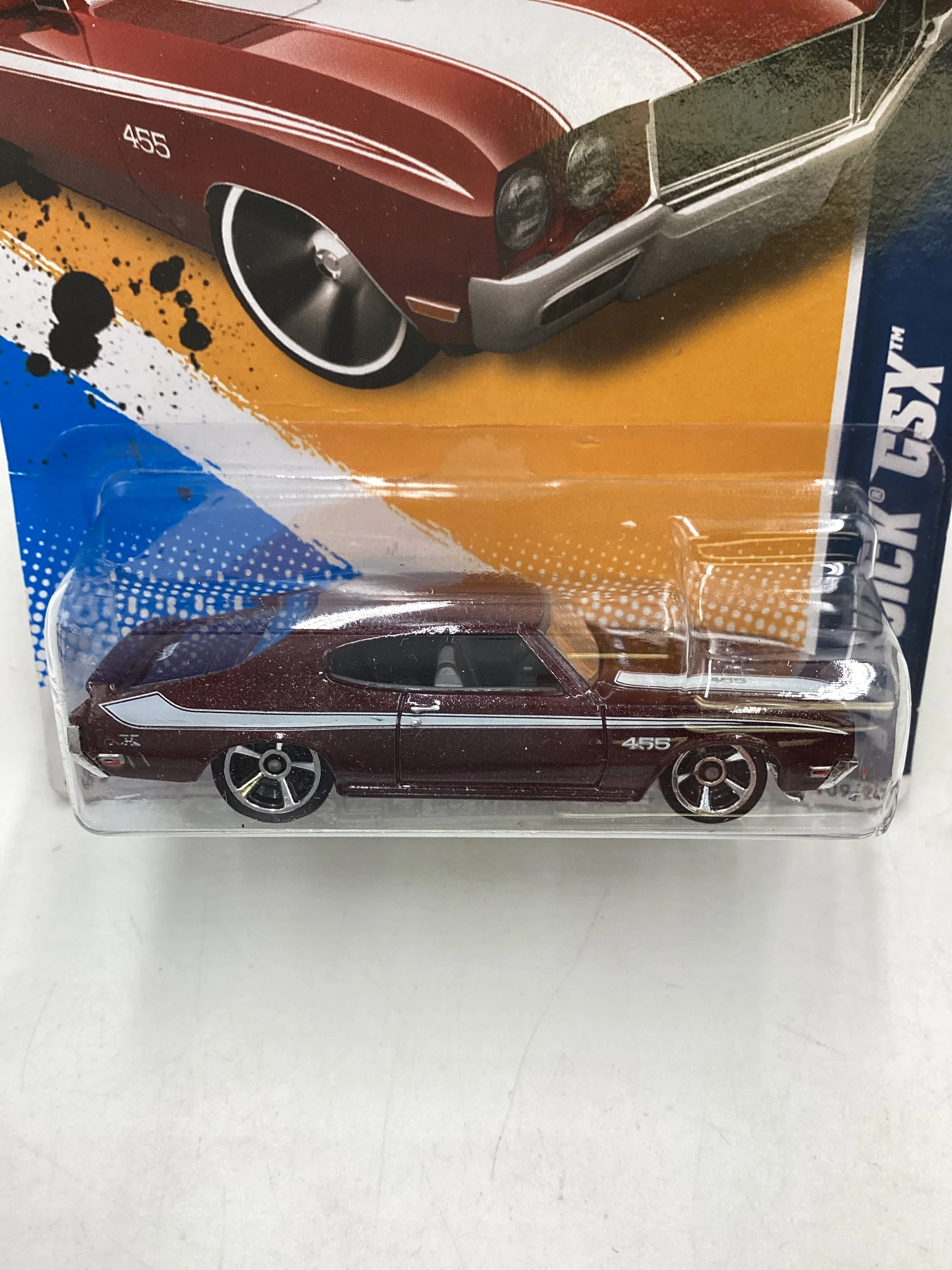 2012 Hot Wheels #109 70 Buick GSX Maroon 56G - Image 3
