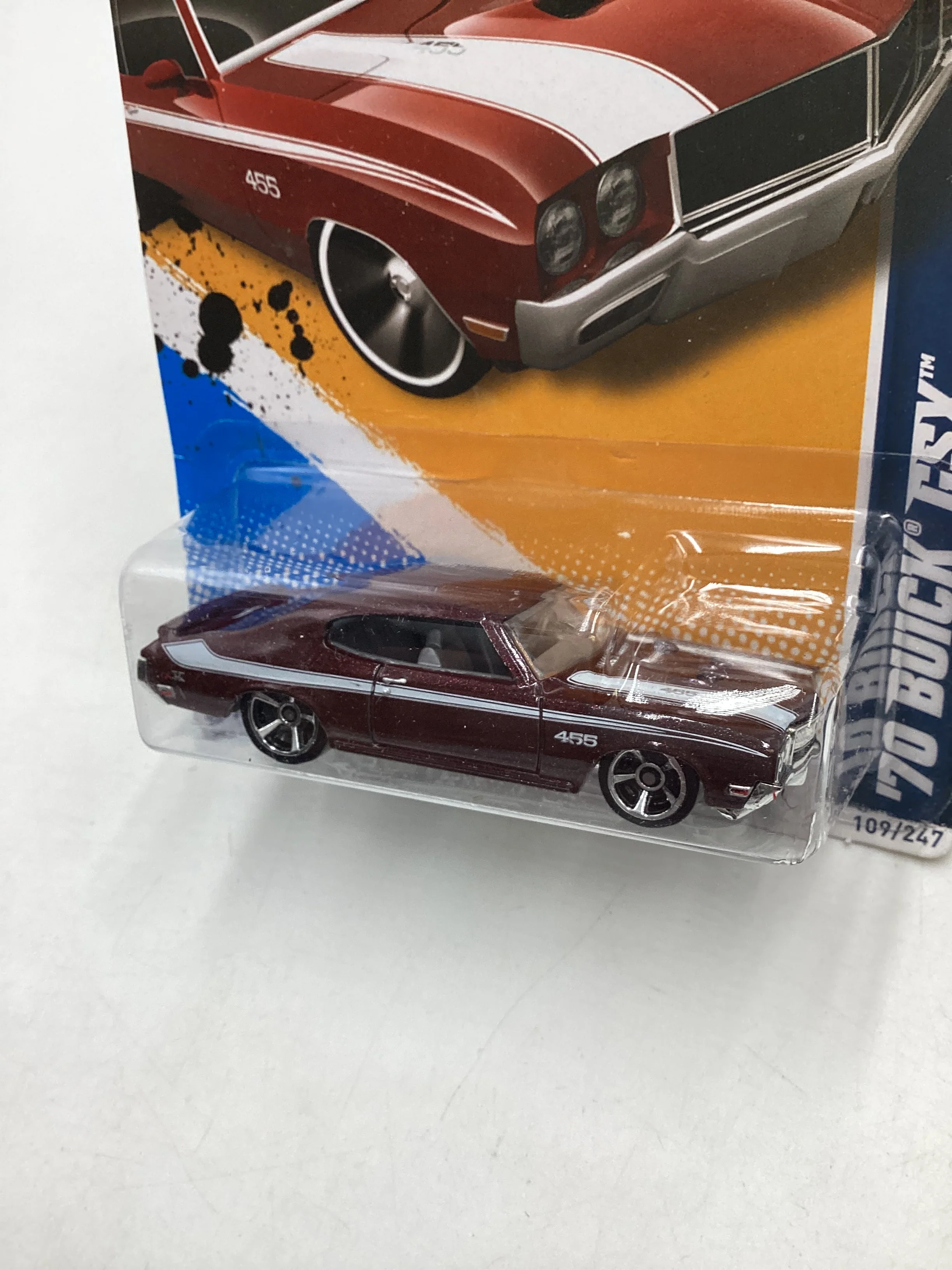 2012 Hot Wheels #109 70 Buick GSX Maroon 56G - Image 4