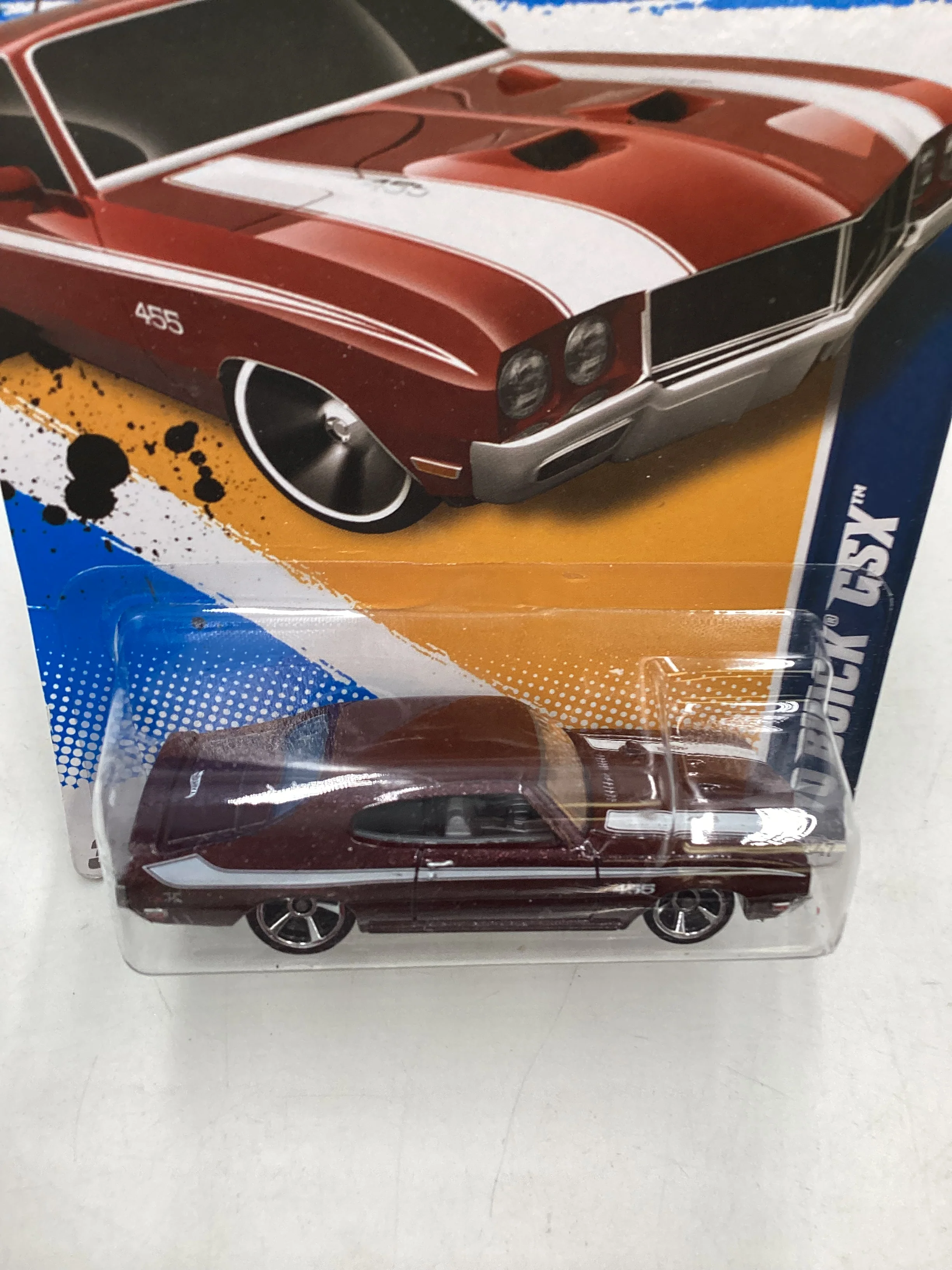 2012 Hot Wheels #109 70 Buick GSX Maroon 56G - Image 6