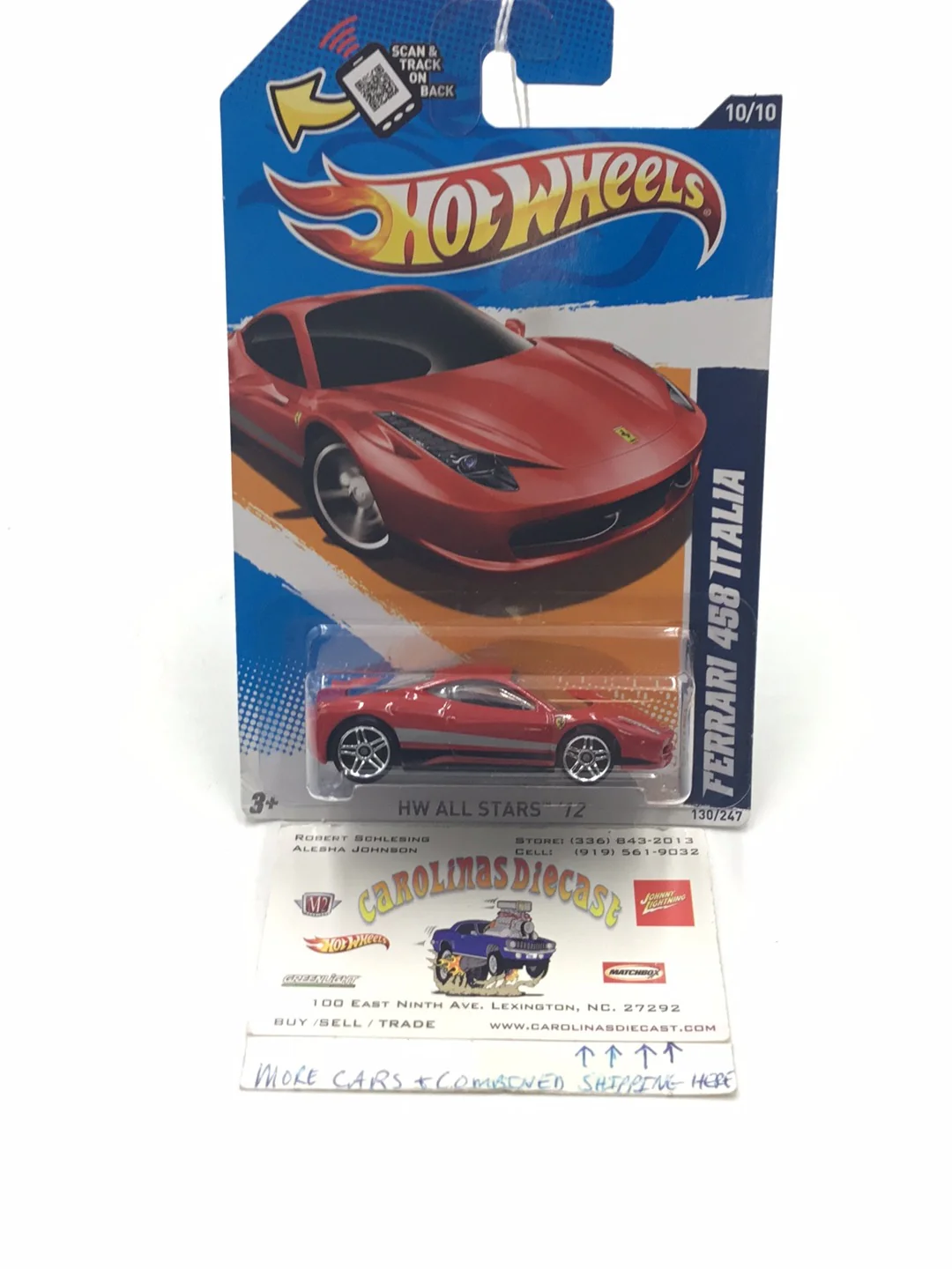 2012 Hot wheels #130 Ferrari 458 Italia SS4