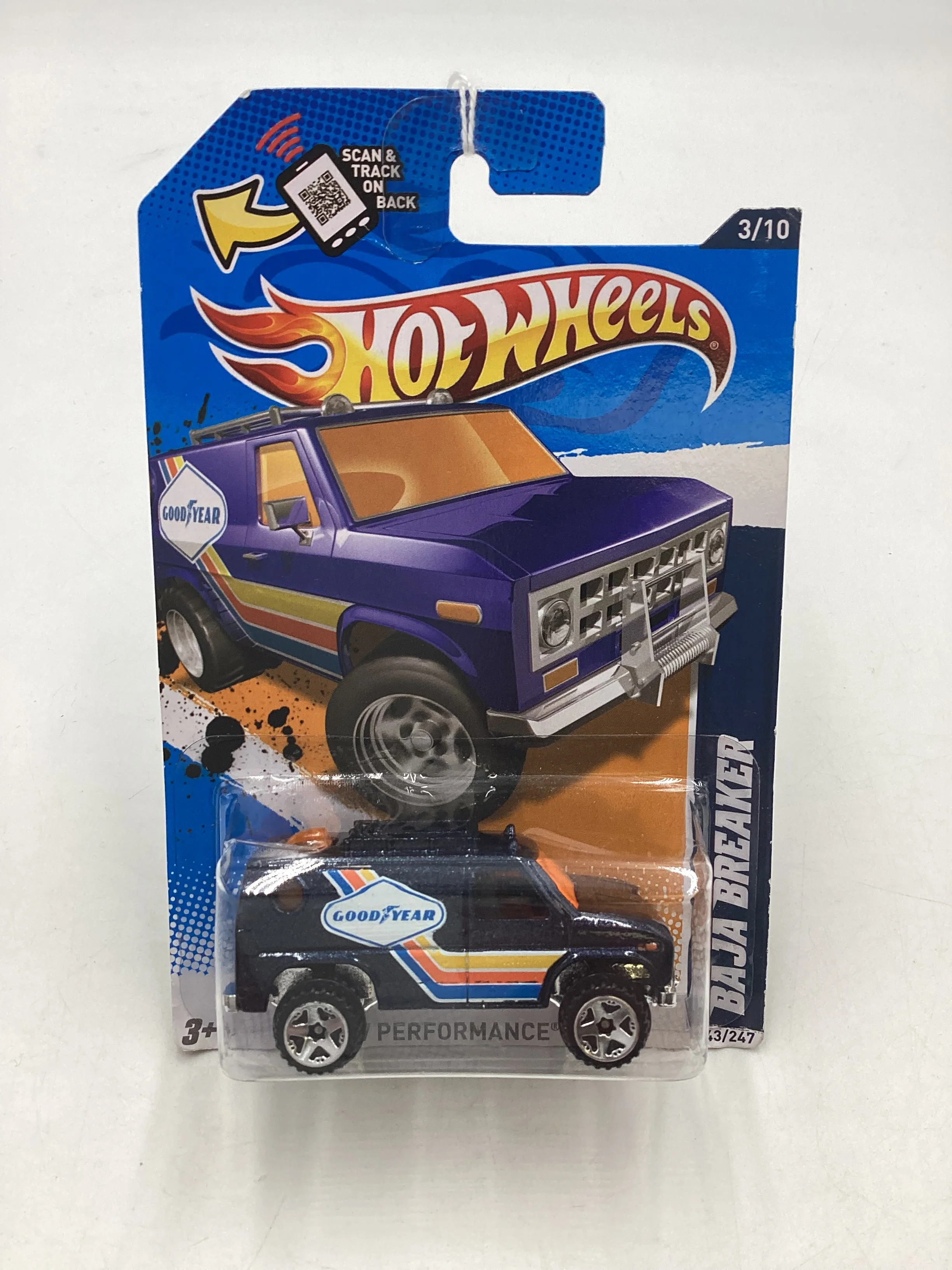 2012 Hot Wheels #143 Baja Breaker Blue 50E - Image 2