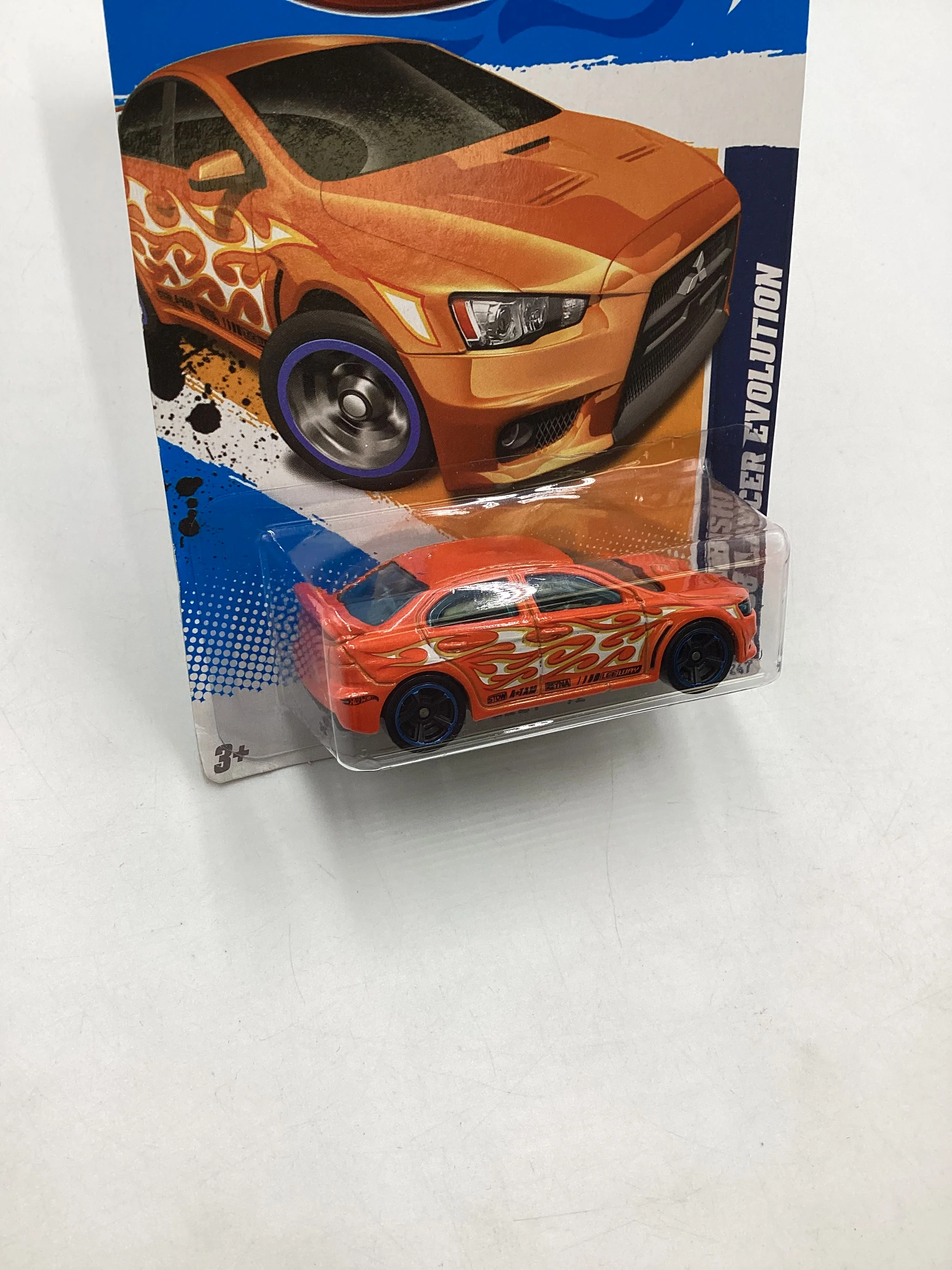 2012 Hot Wheels #158 Orange Mitsubishi 2008 Lancer Evolution 92D - Image 5