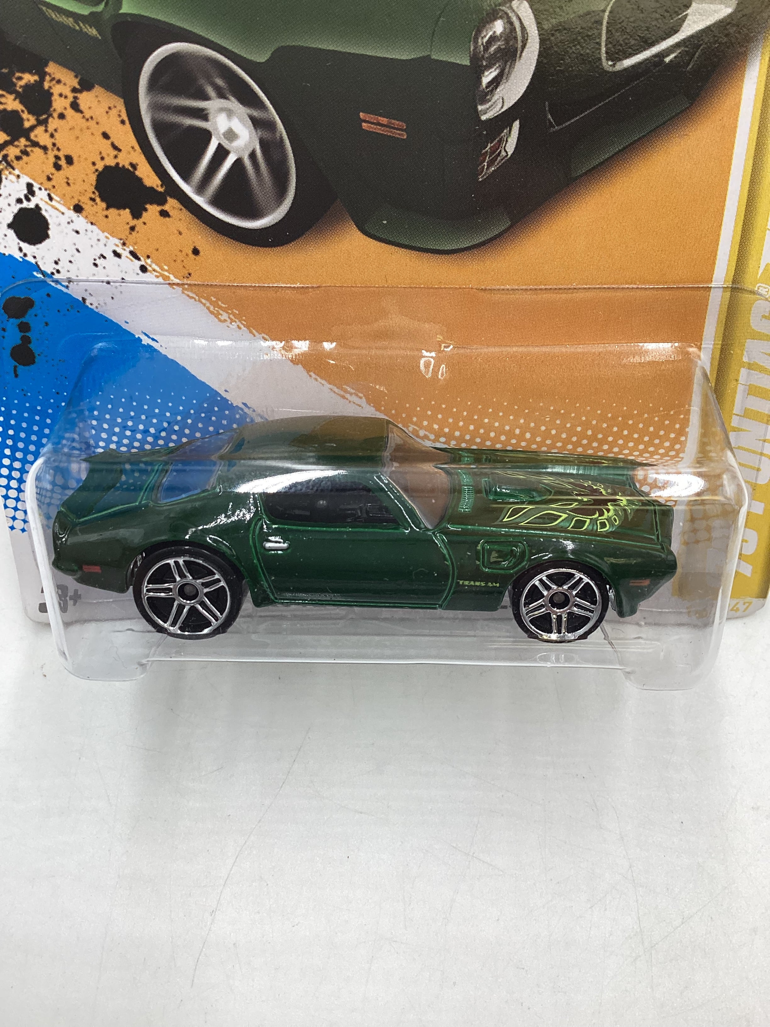 2012 Hot Wheels #16 Green 73 Pontiac Firebird 37D - Image 3