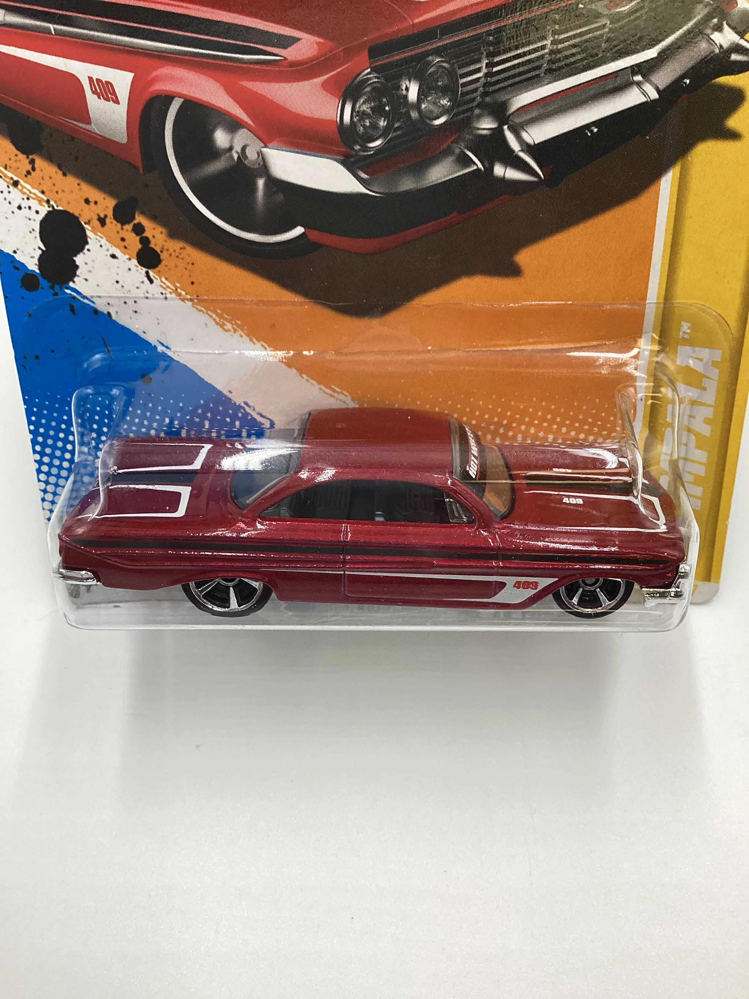 2012 Hot Wheels #37 61 Impala Red Walmart Exclusive Windshield Banner - Image 3