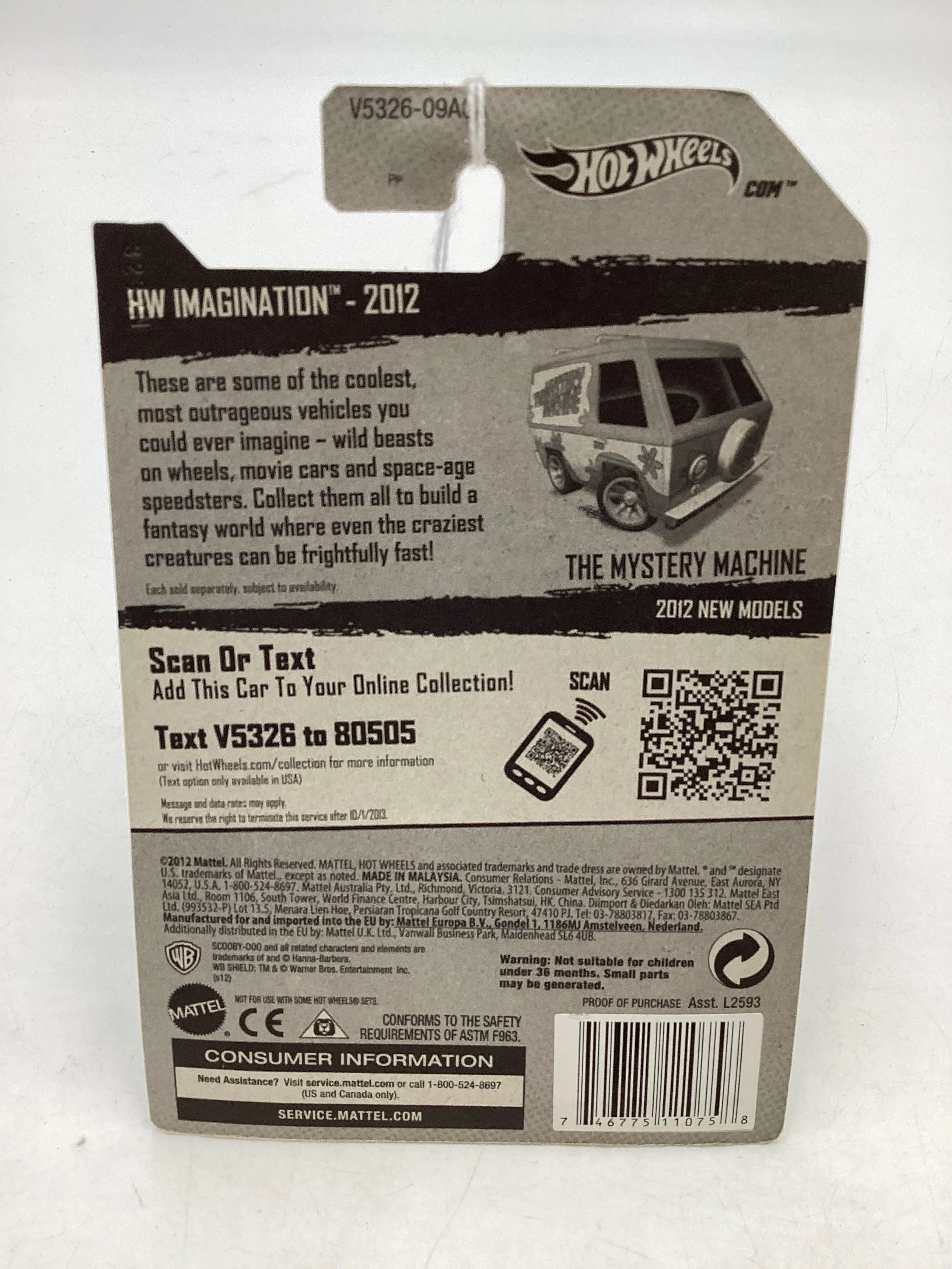 2012 Hot wheels #38 The Mystery Machine 123C - Image 7