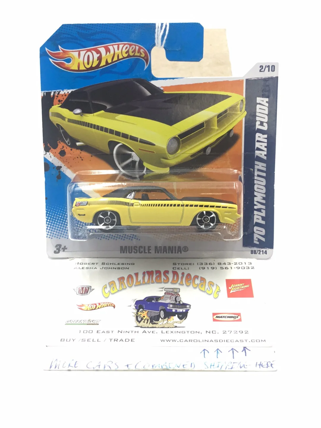 2012 hot wheels #88 70 Plymouth AAR Cuda Short Card R3