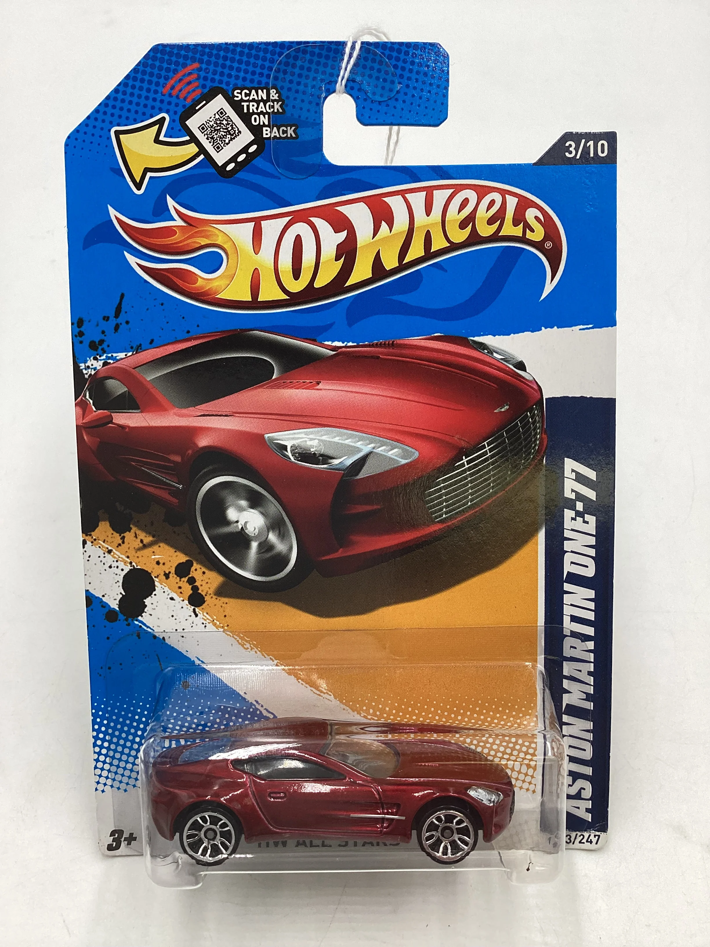 2012 Hot Wheels All Stars #123 Aston Martin One-77 Red 105B - Image 2