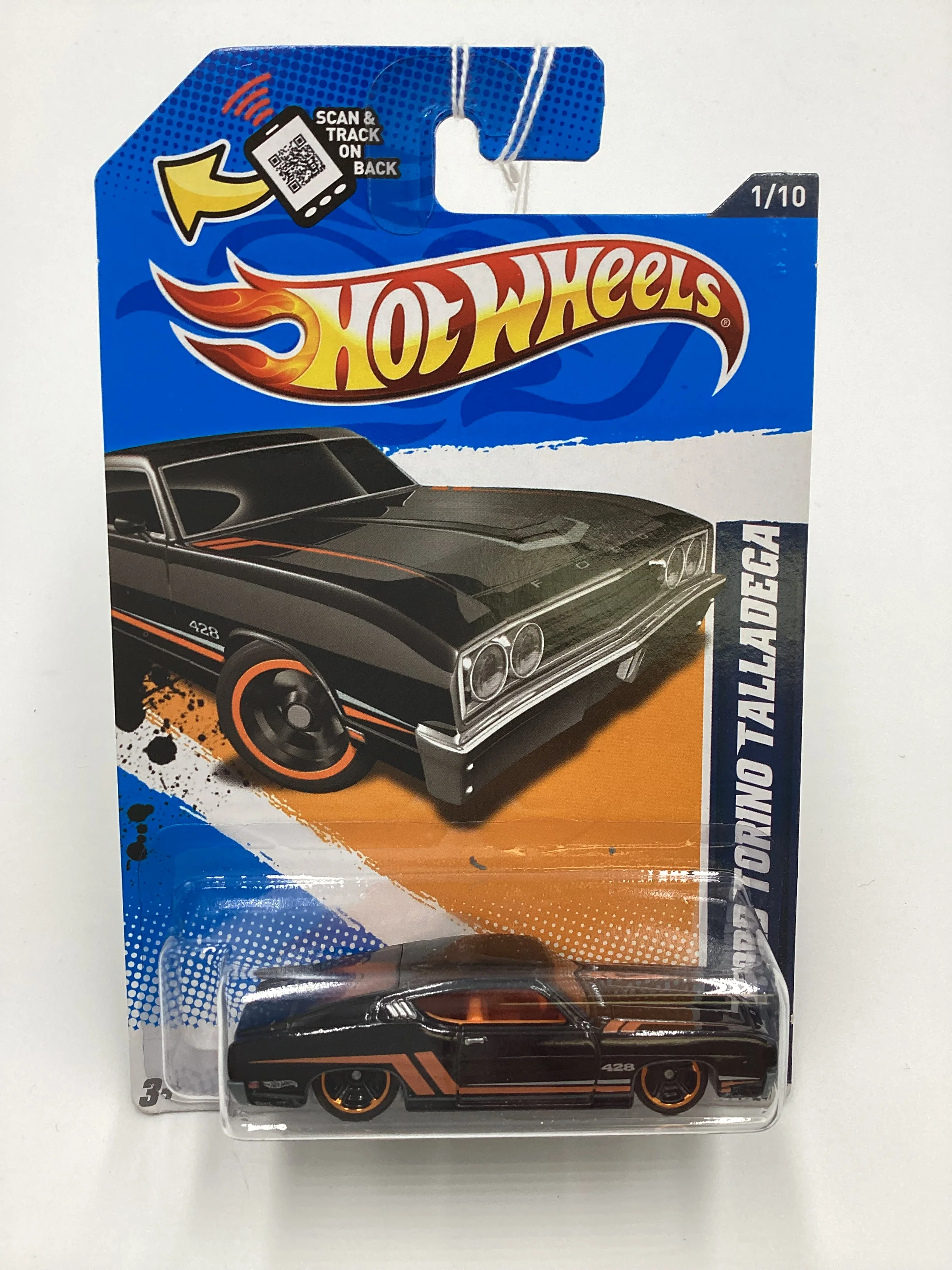 2012 Hot Wheels Ford #111 69 Ford Torino Talledega Black 27C - Image 2