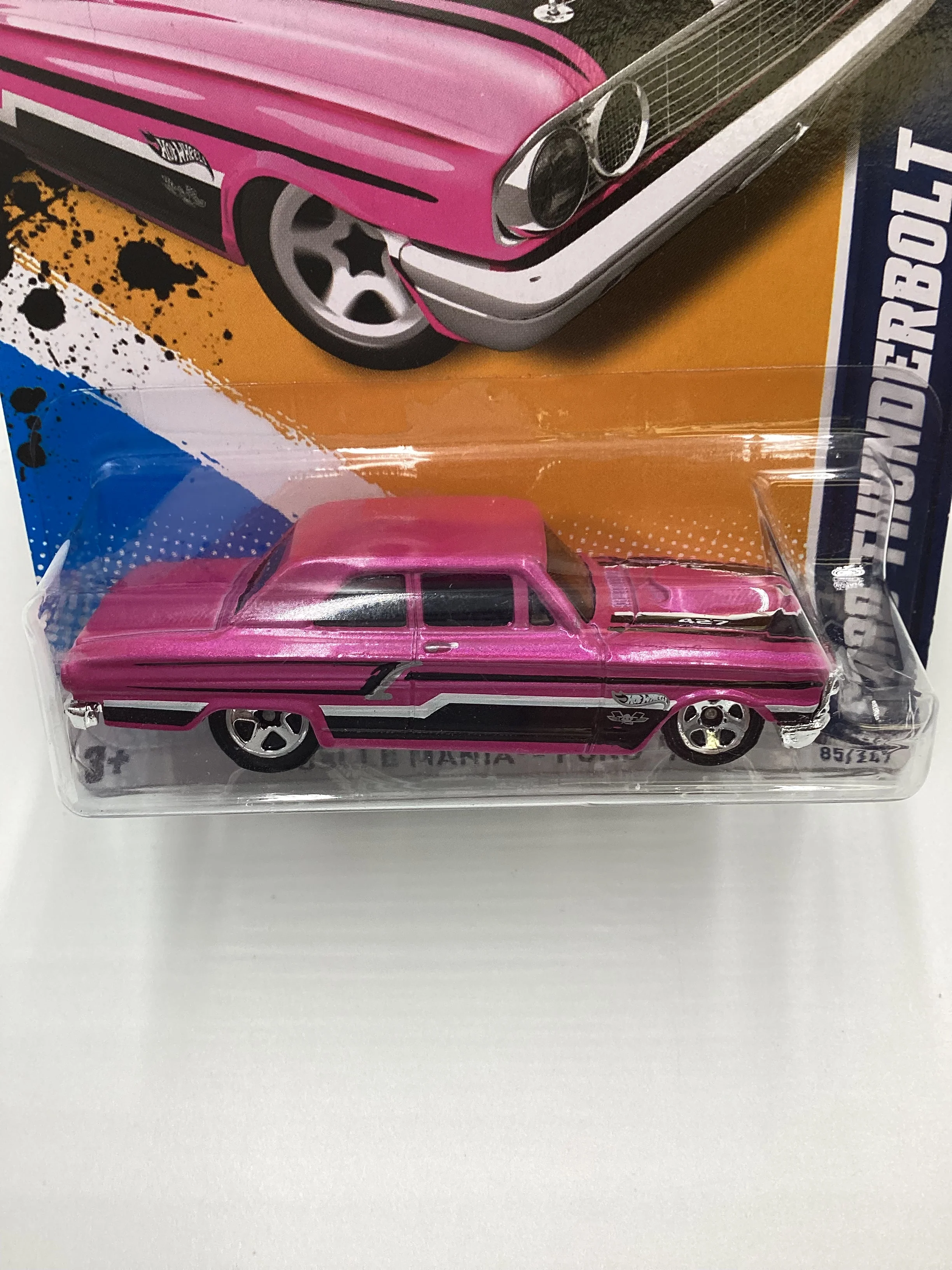 2012 Hot Wheels Ford #85 Ford Thunderbolt Pink Walmart Exclusive - Image 3
